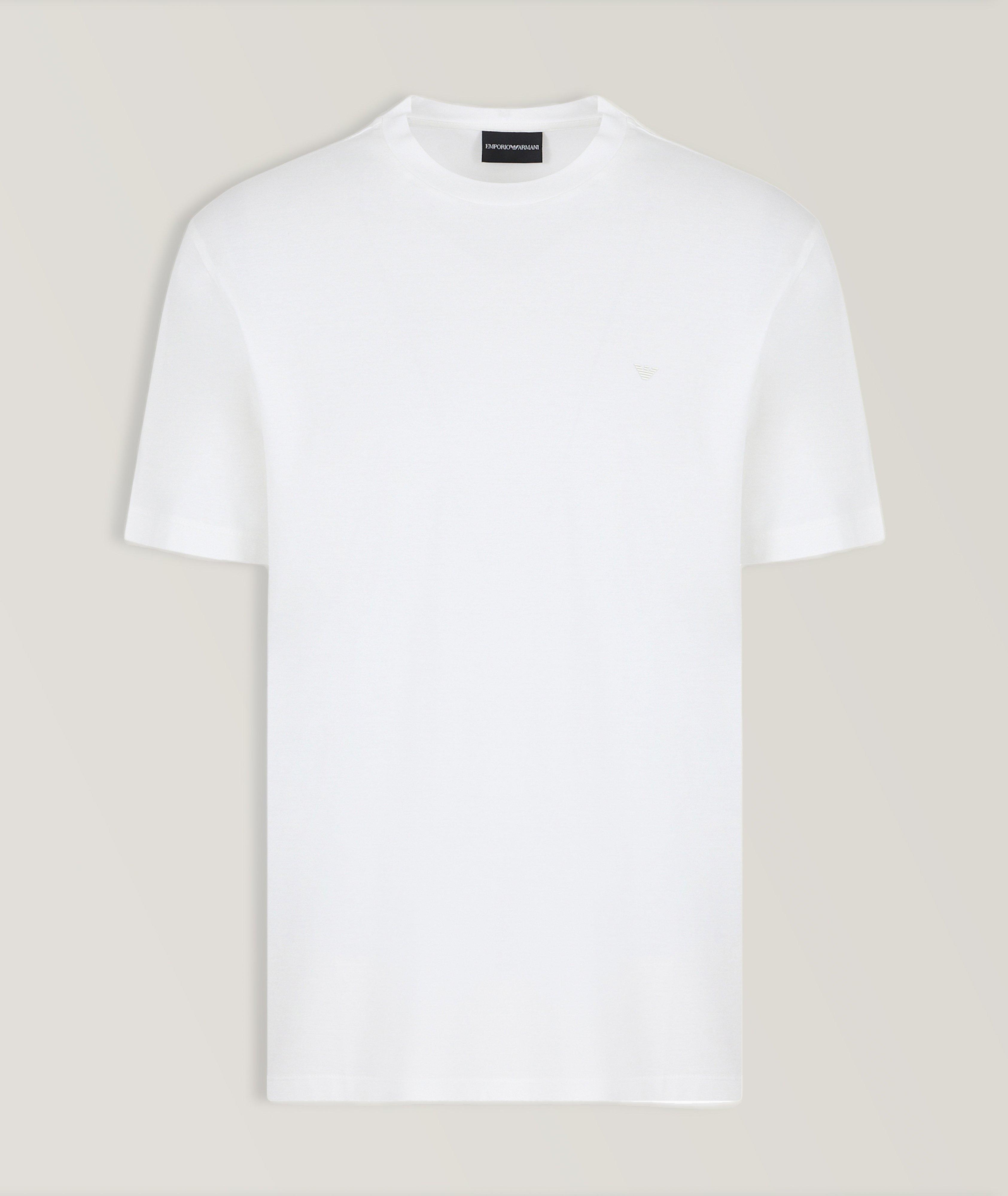 T-shirt en lyocell et en coton avec logo image 0