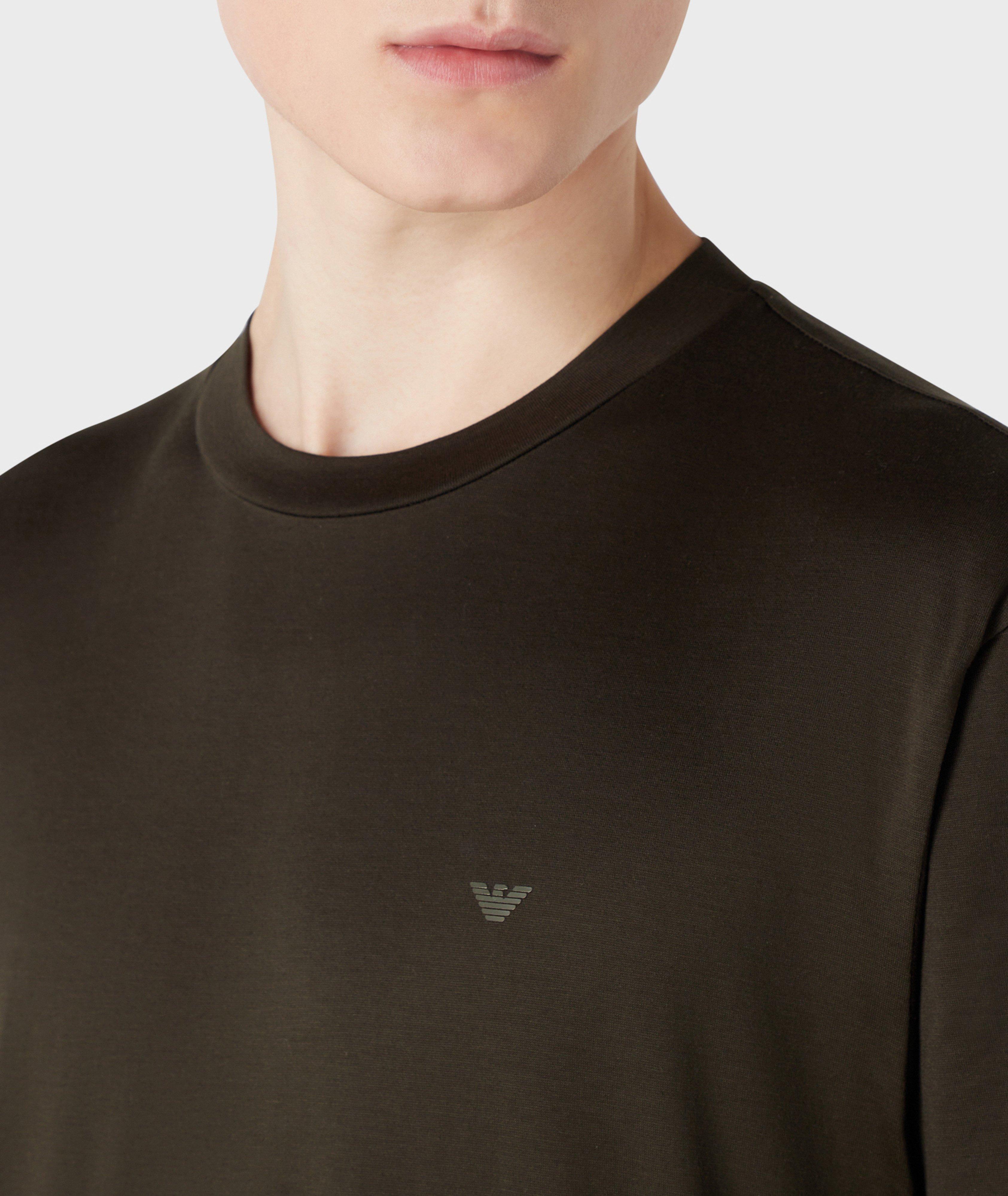 T-shirt en lyocell et en coton avec logo image 3