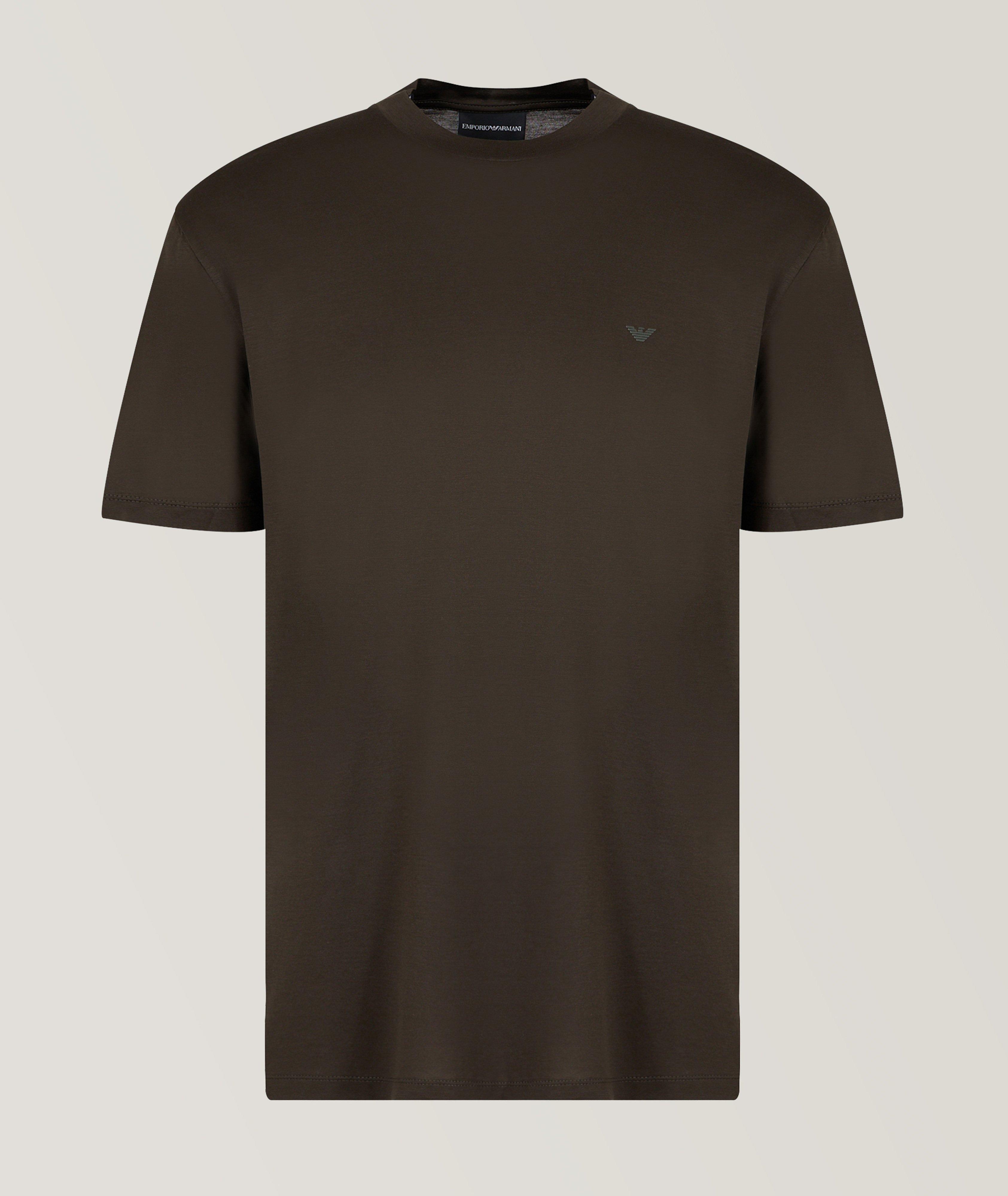 T-shirt en lyocell et en coton avec logo image 0