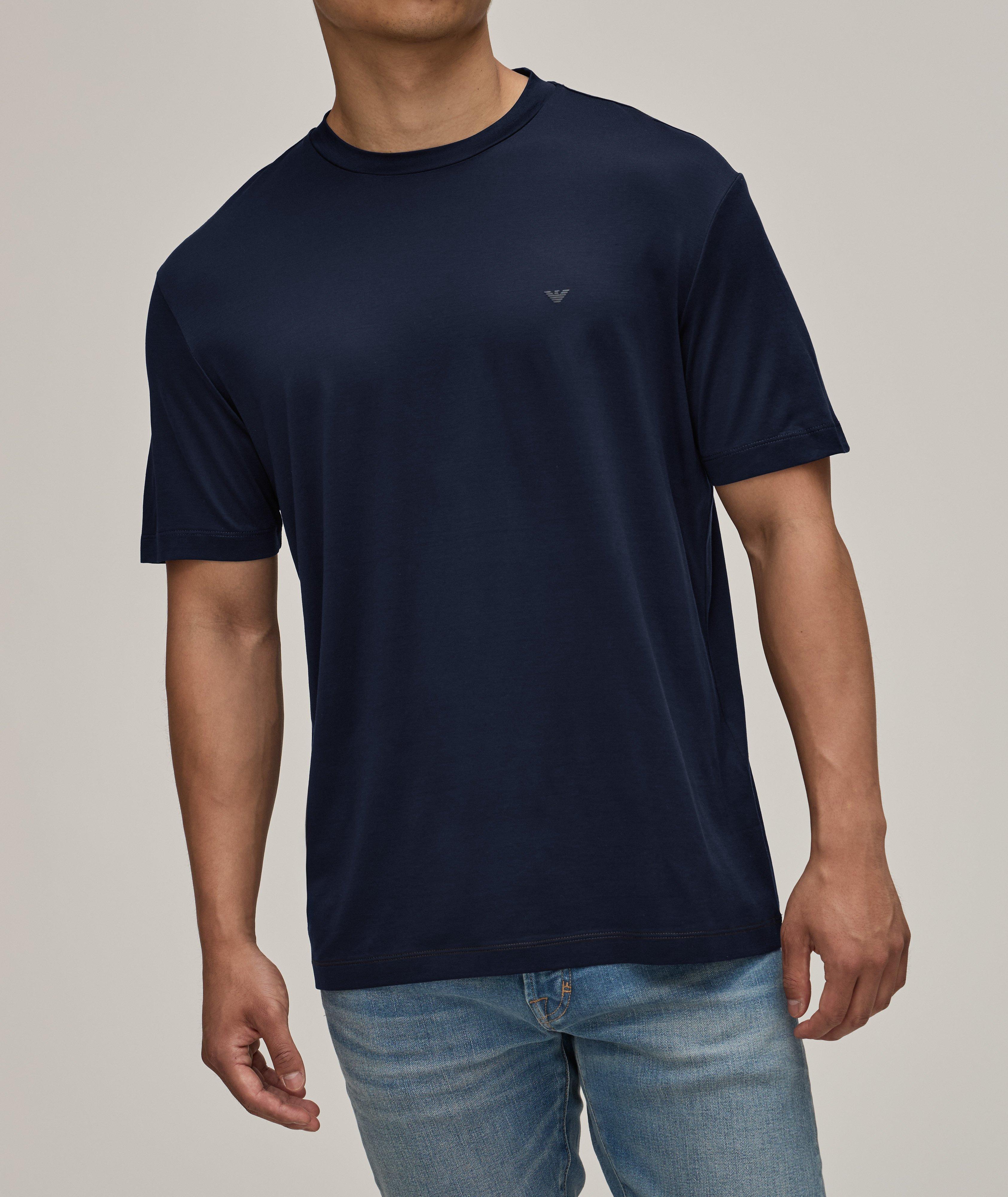 T-shirt en lyocell et en coton avec logo image 1