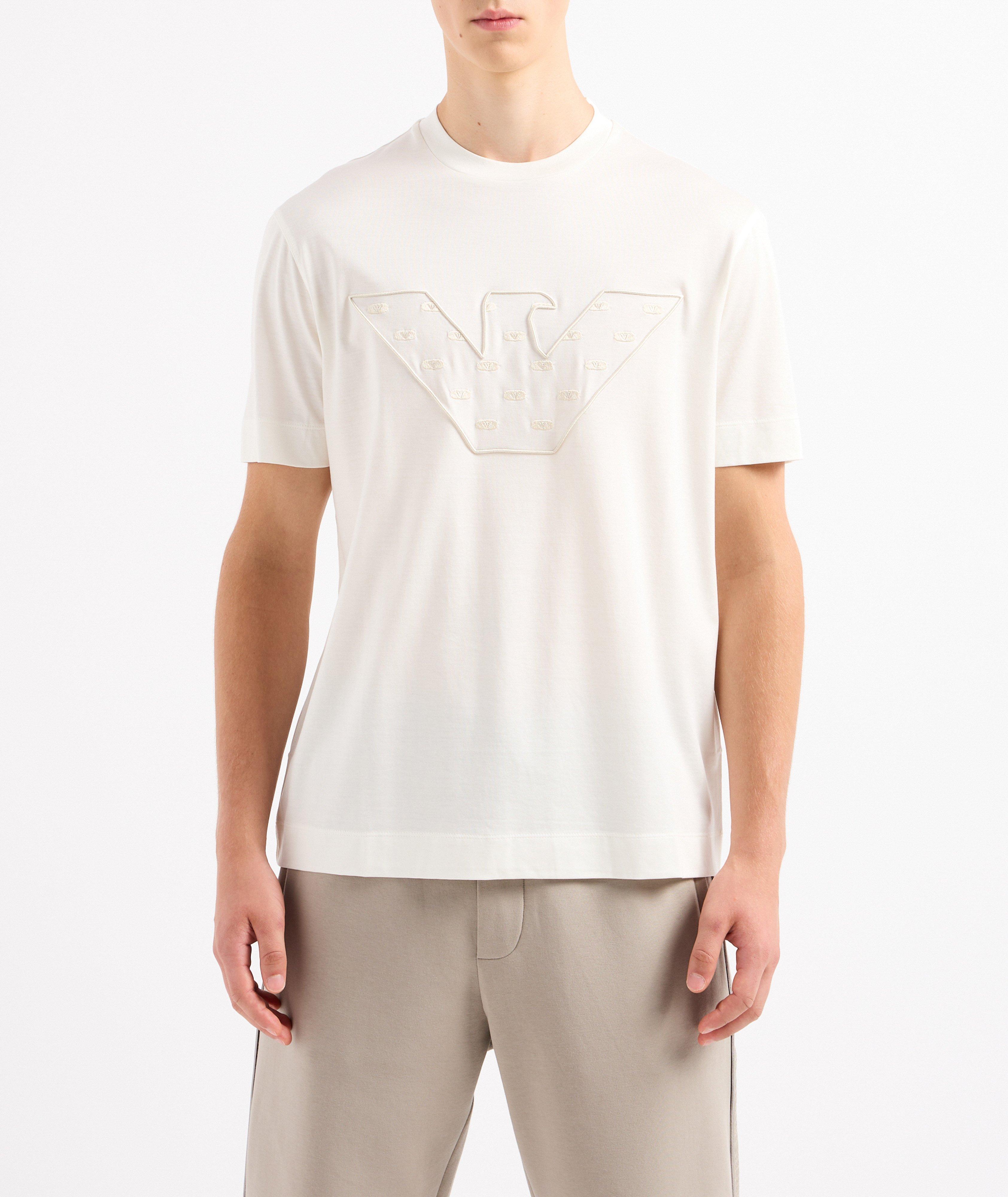 T-shirt en lyocell et en coton avec logo image 1