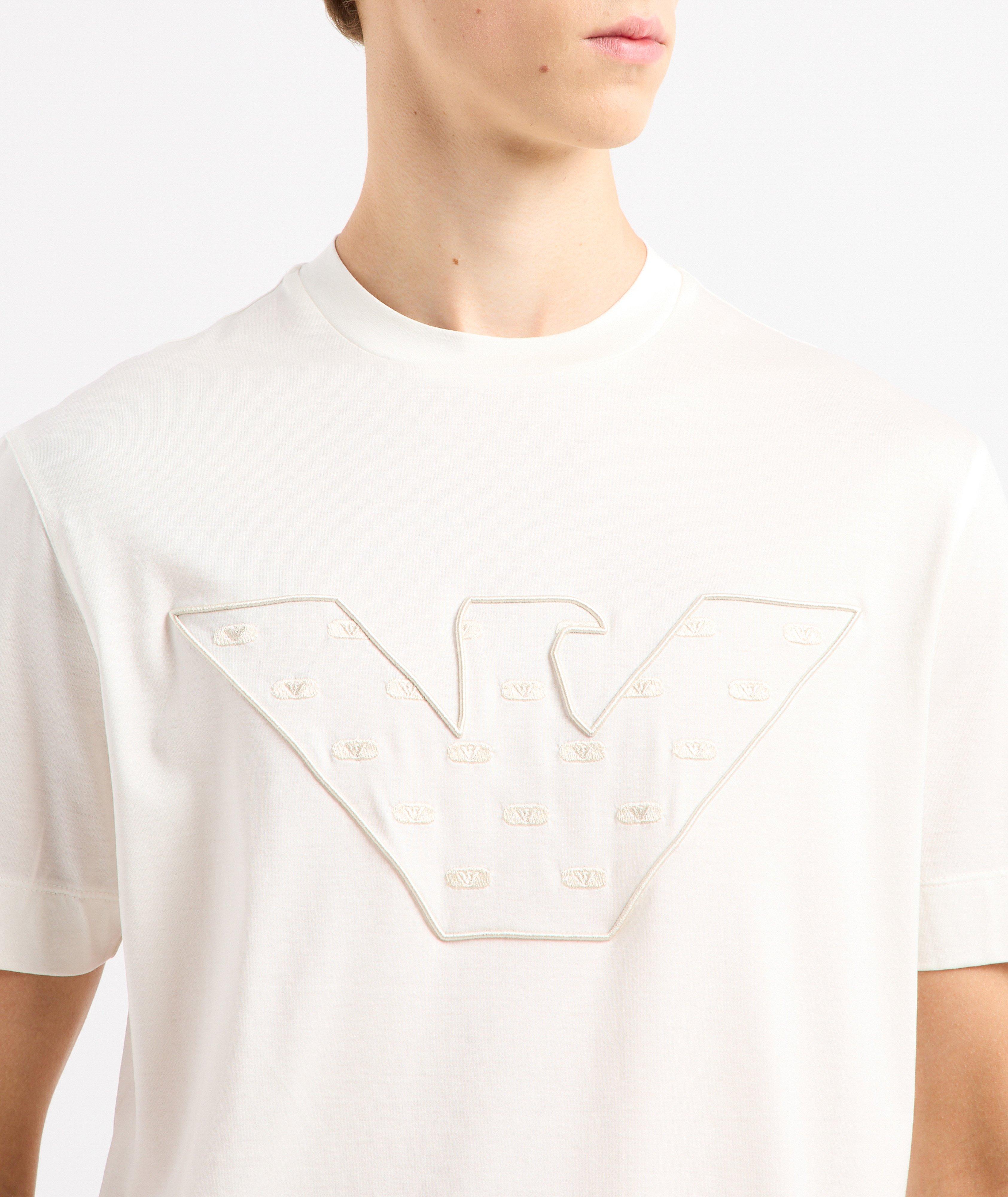 T-shirt en lyocell et en coton avec logo image 3