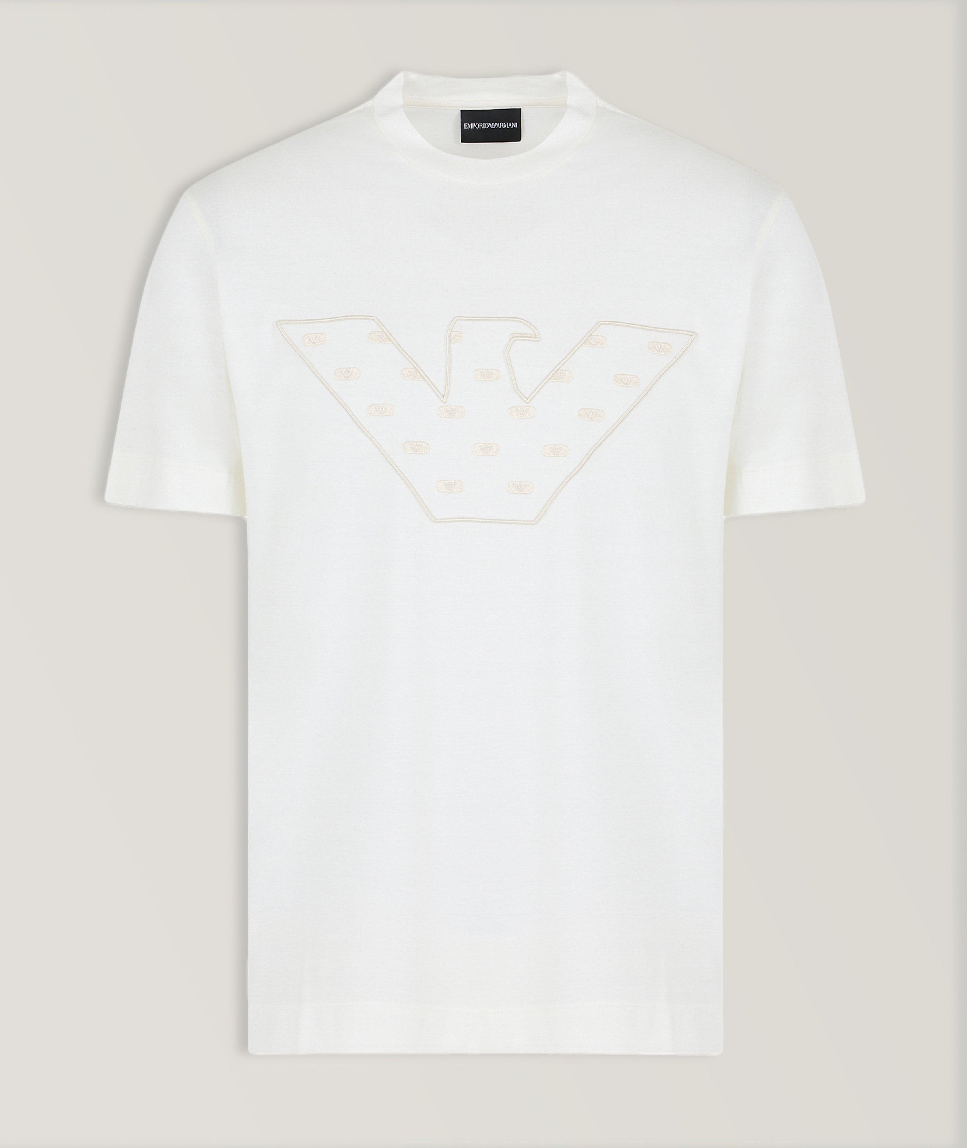 T-shirt en lyocell et en coton avec logo image 0