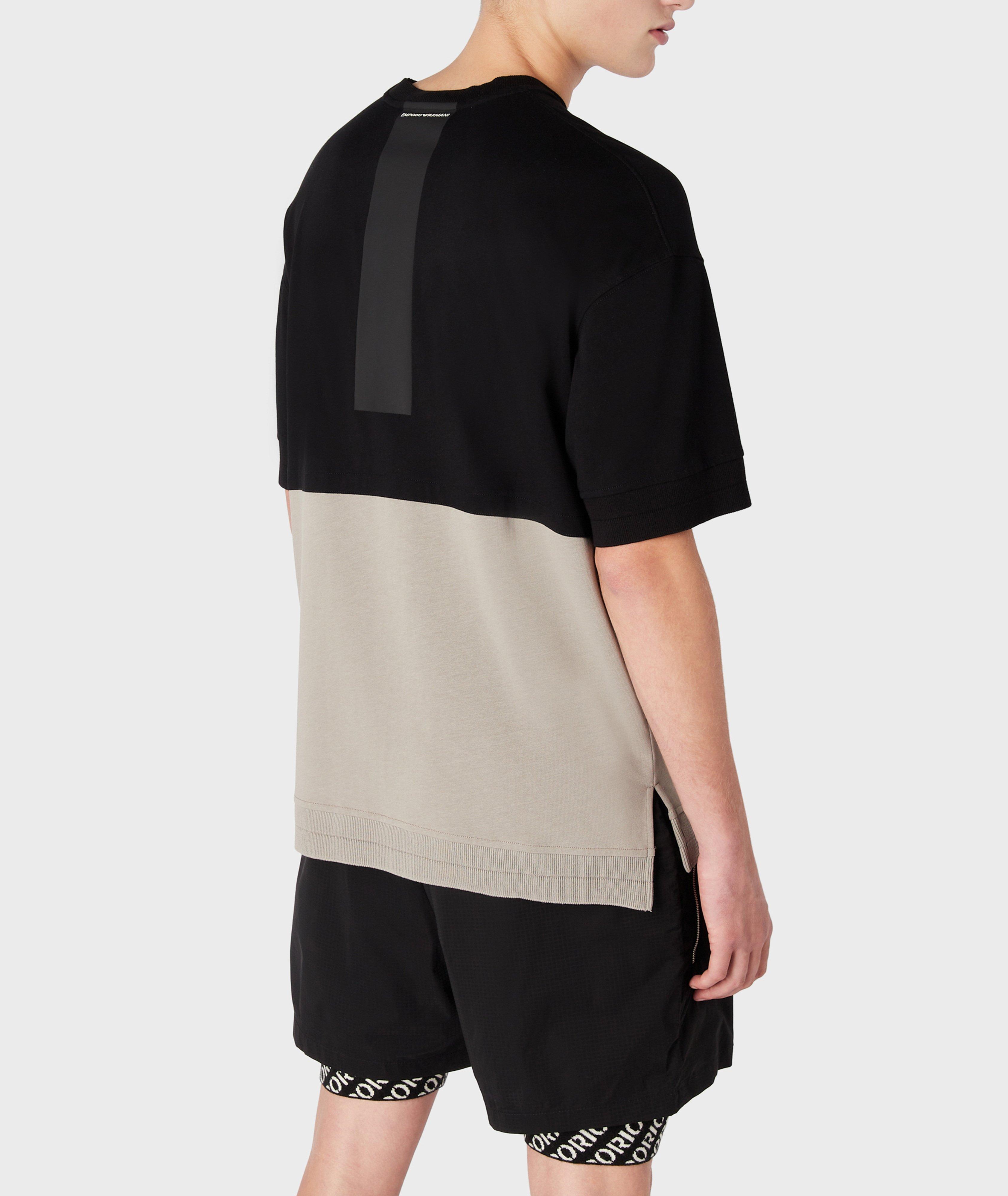 T-shirt sectionné en jersey de coton image 2