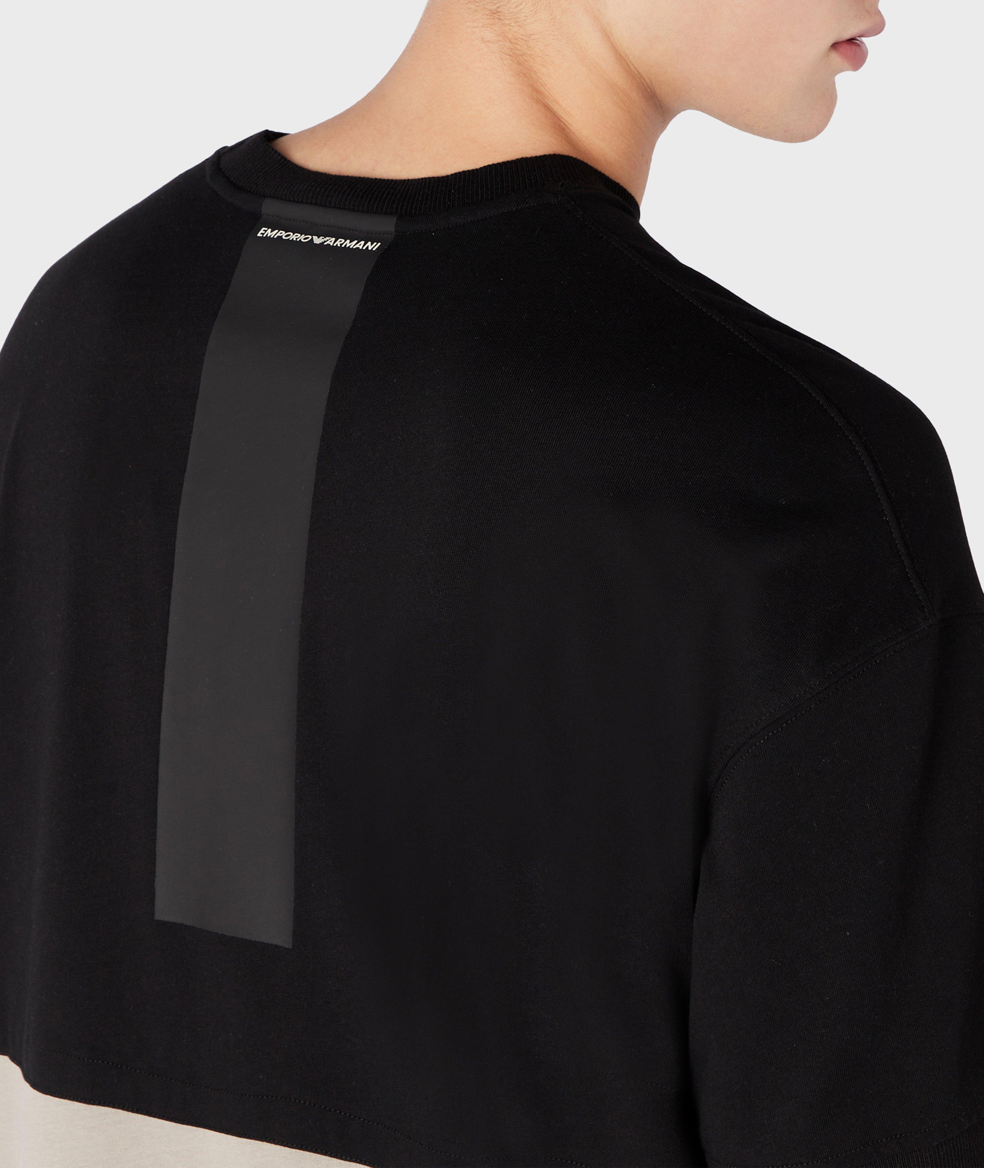 T-shirt sectionné en jersey de coton image 3