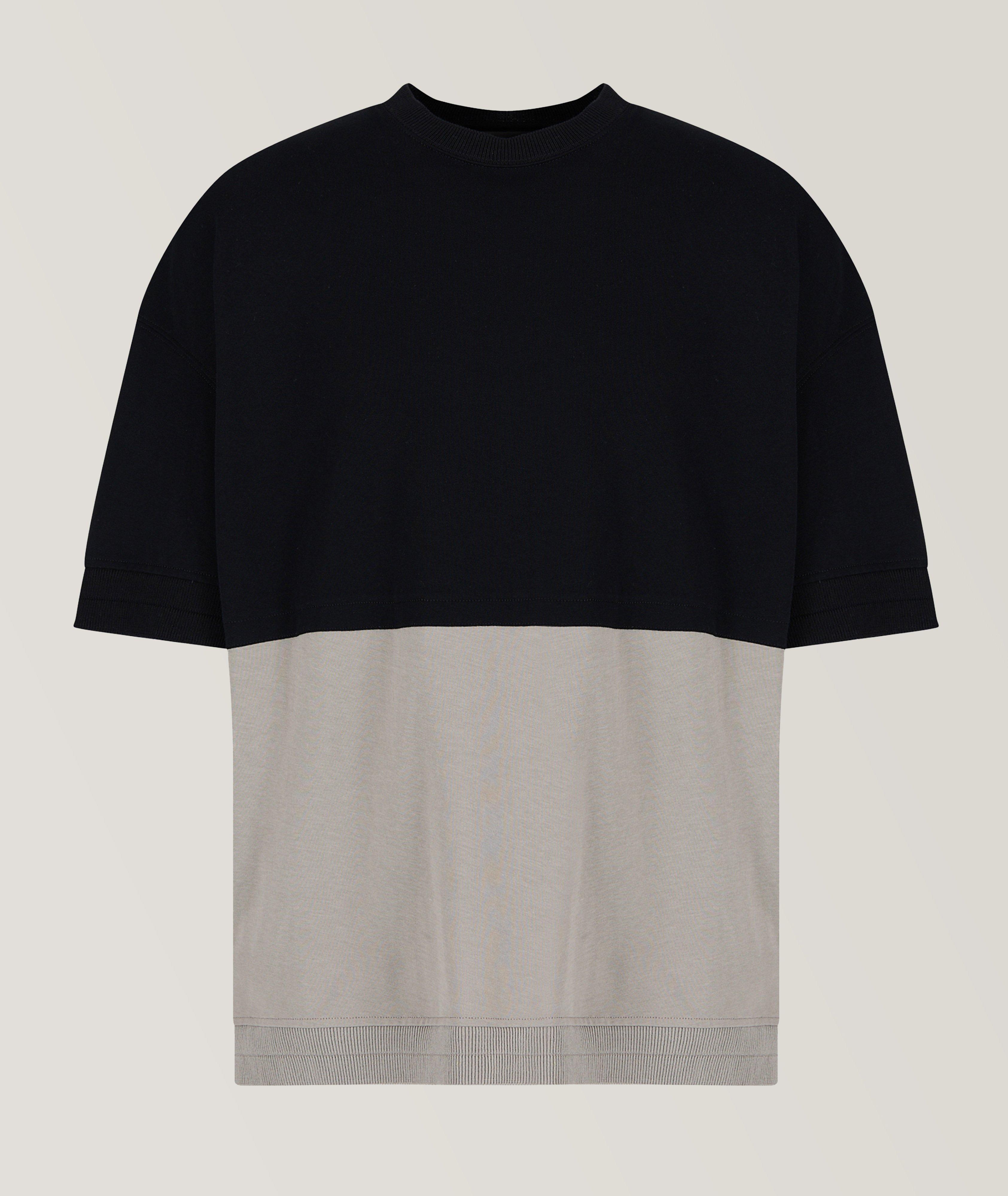 T-shirt sectionné en jersey de coton image 0