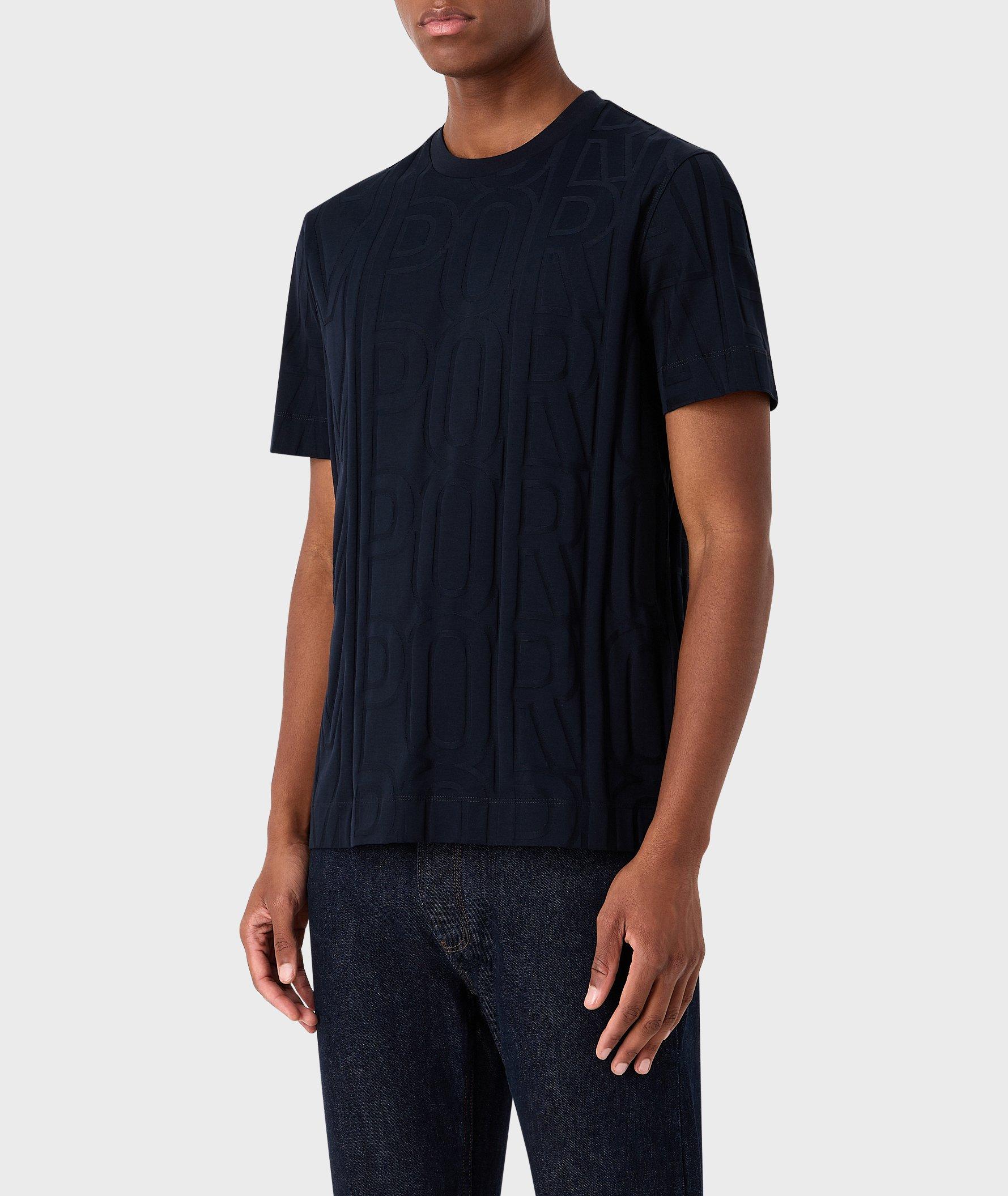 T-shirt en coton avec logos image 1