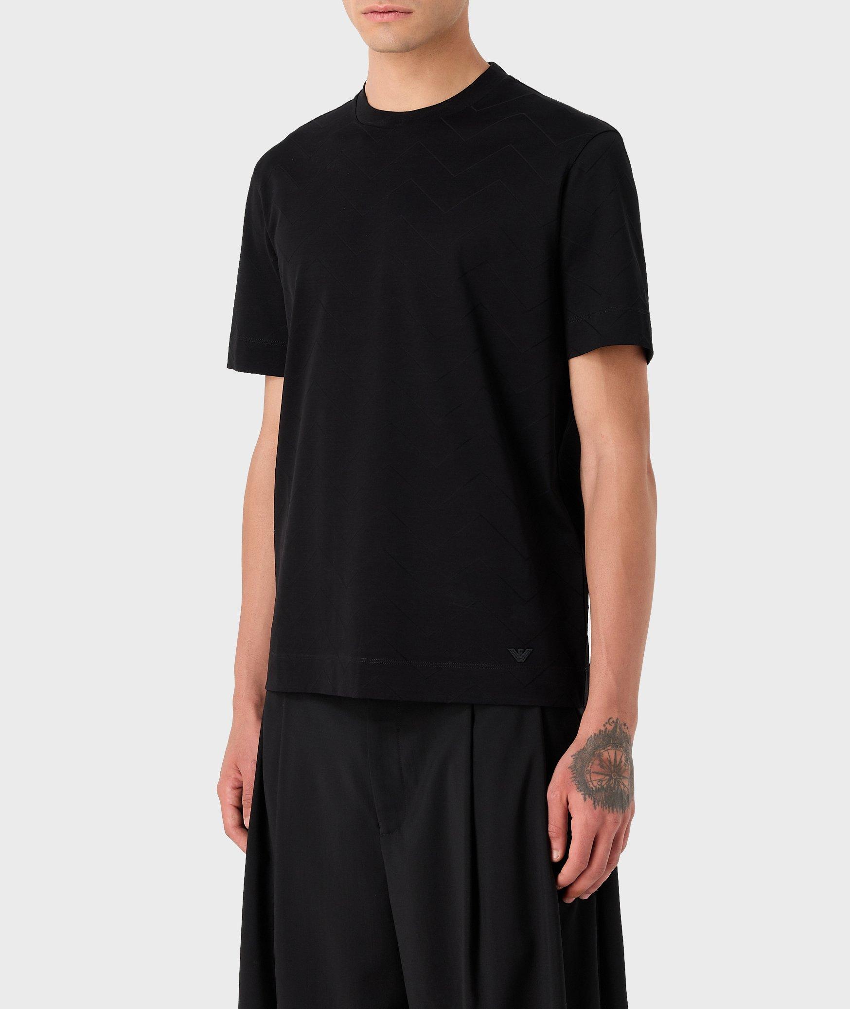 T-shirt en coton avec motif tissé image 1