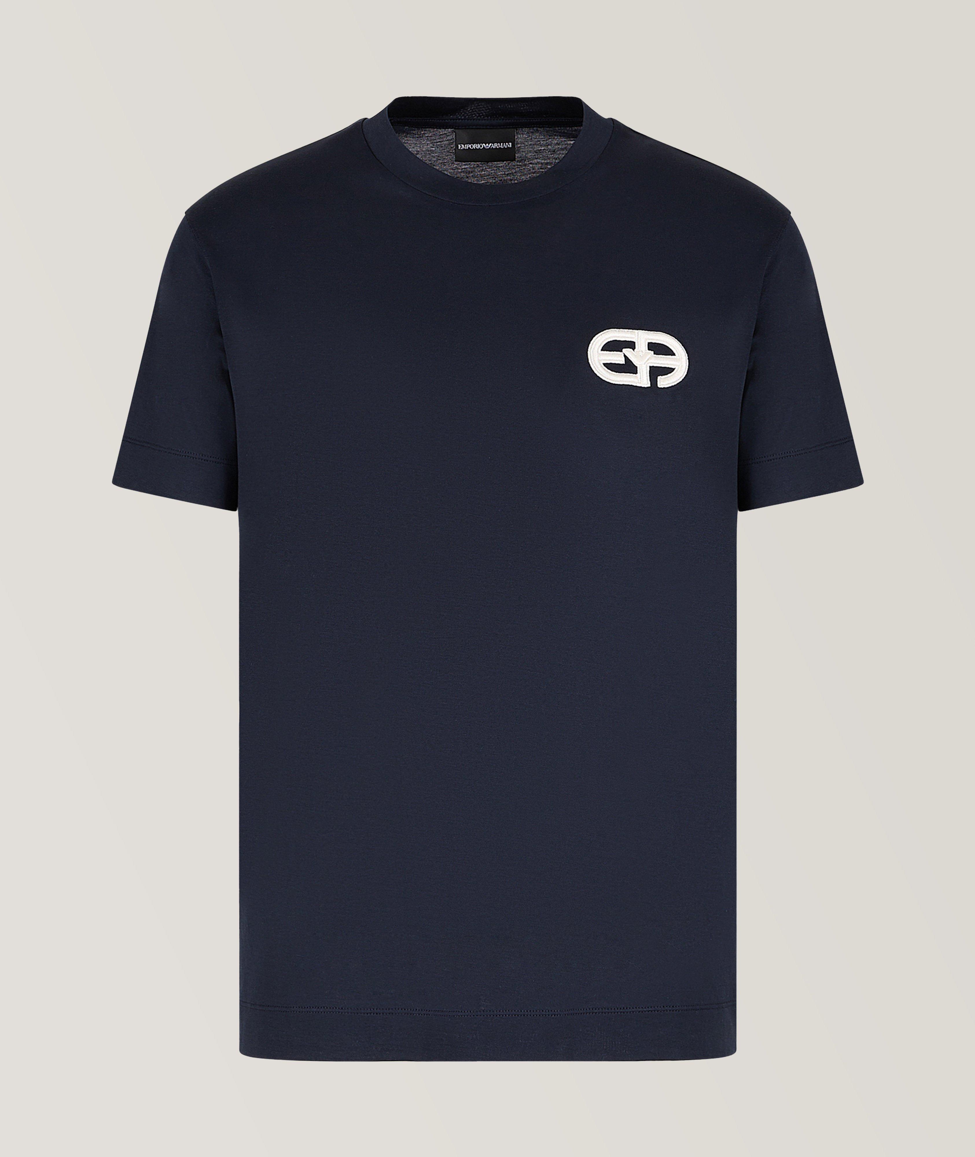 Essentials Embroidered Logo Tencel-Jersey T-Shirt image 0