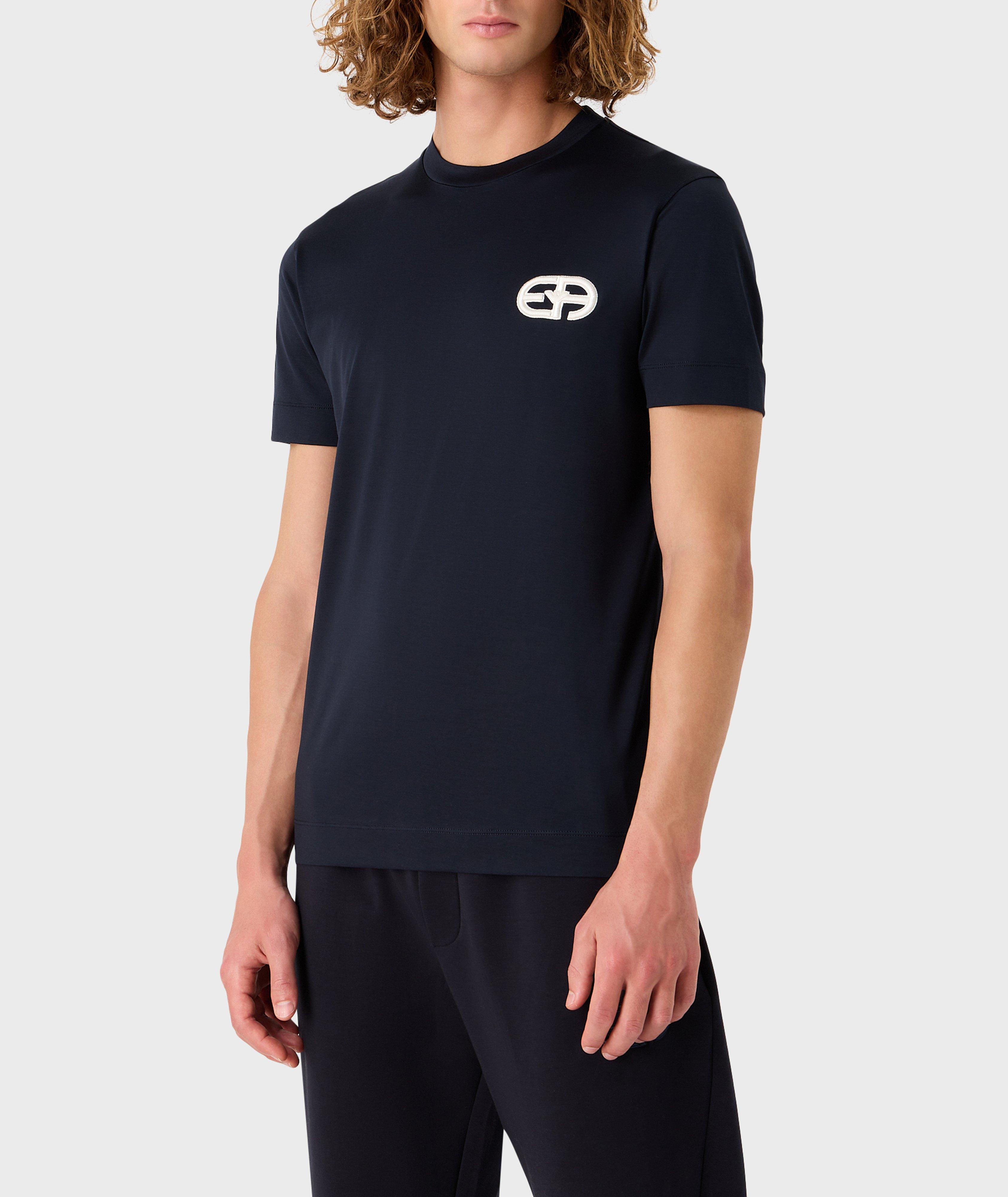 Essentials Embroidered Logo Tencel-Jersey T-Shirt image 1