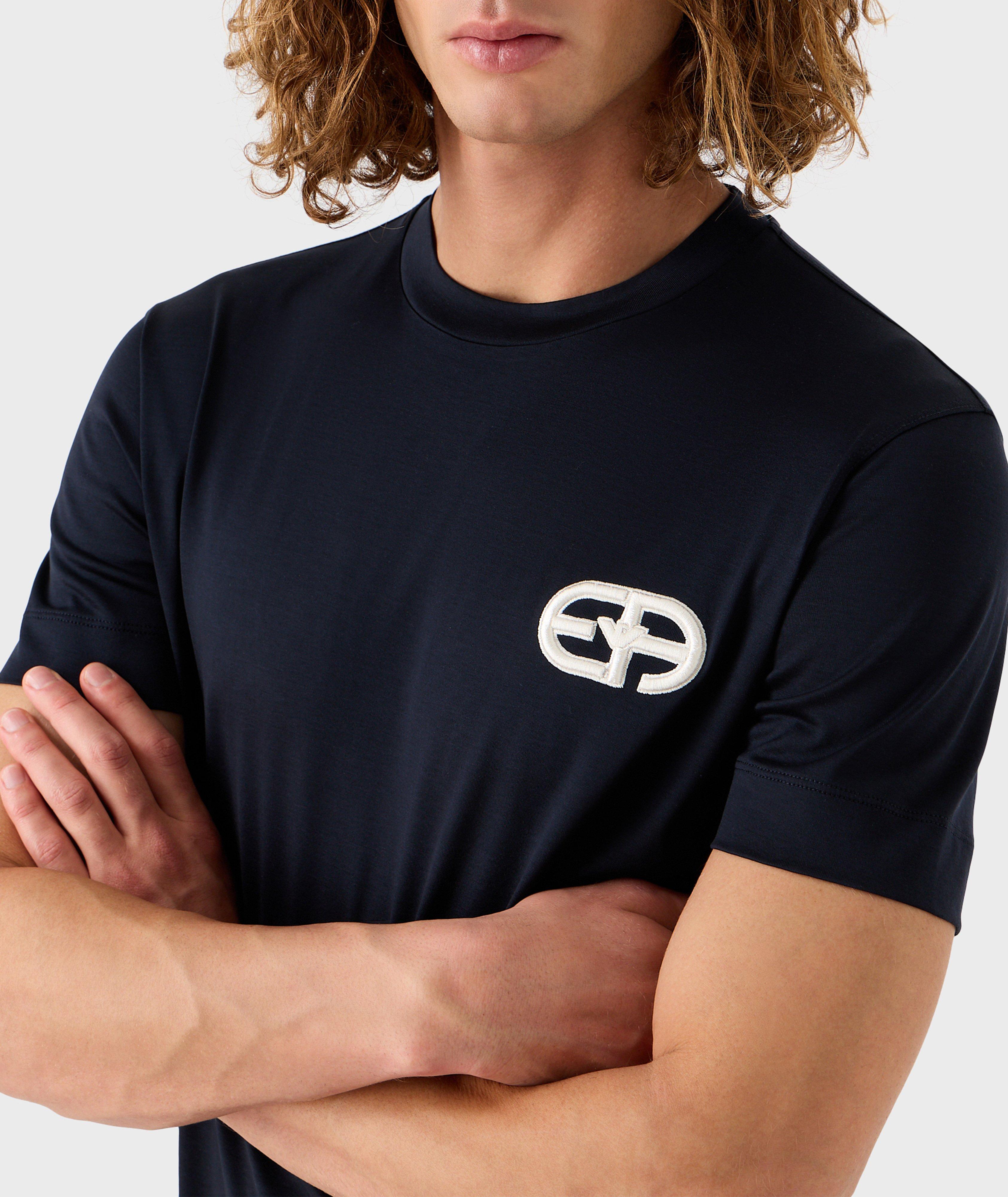 Essentials Embroidered Logo Tencel-Jersey T-Shirt image 3