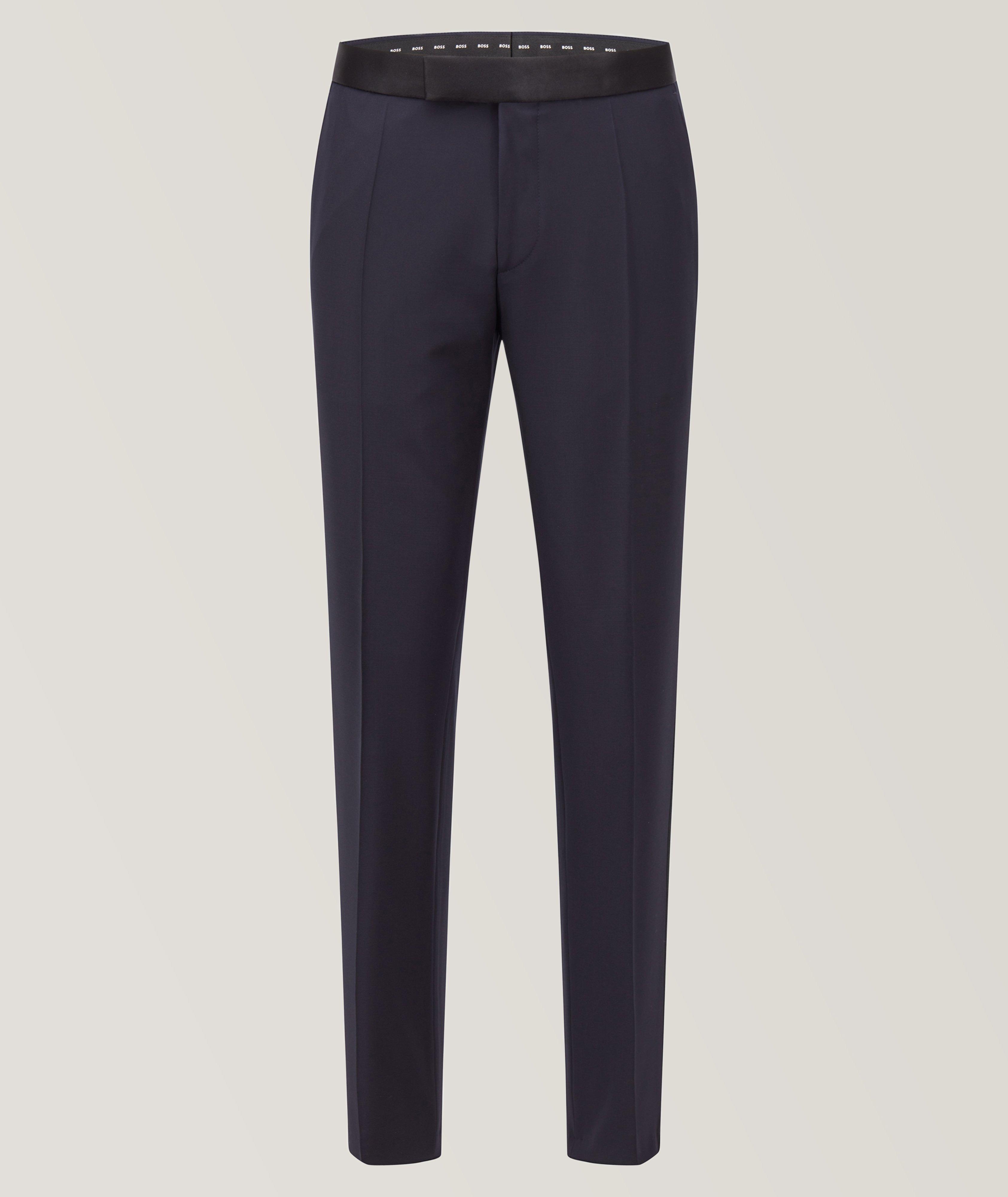 Pantalon en laine vierge de coupe amincie image 0