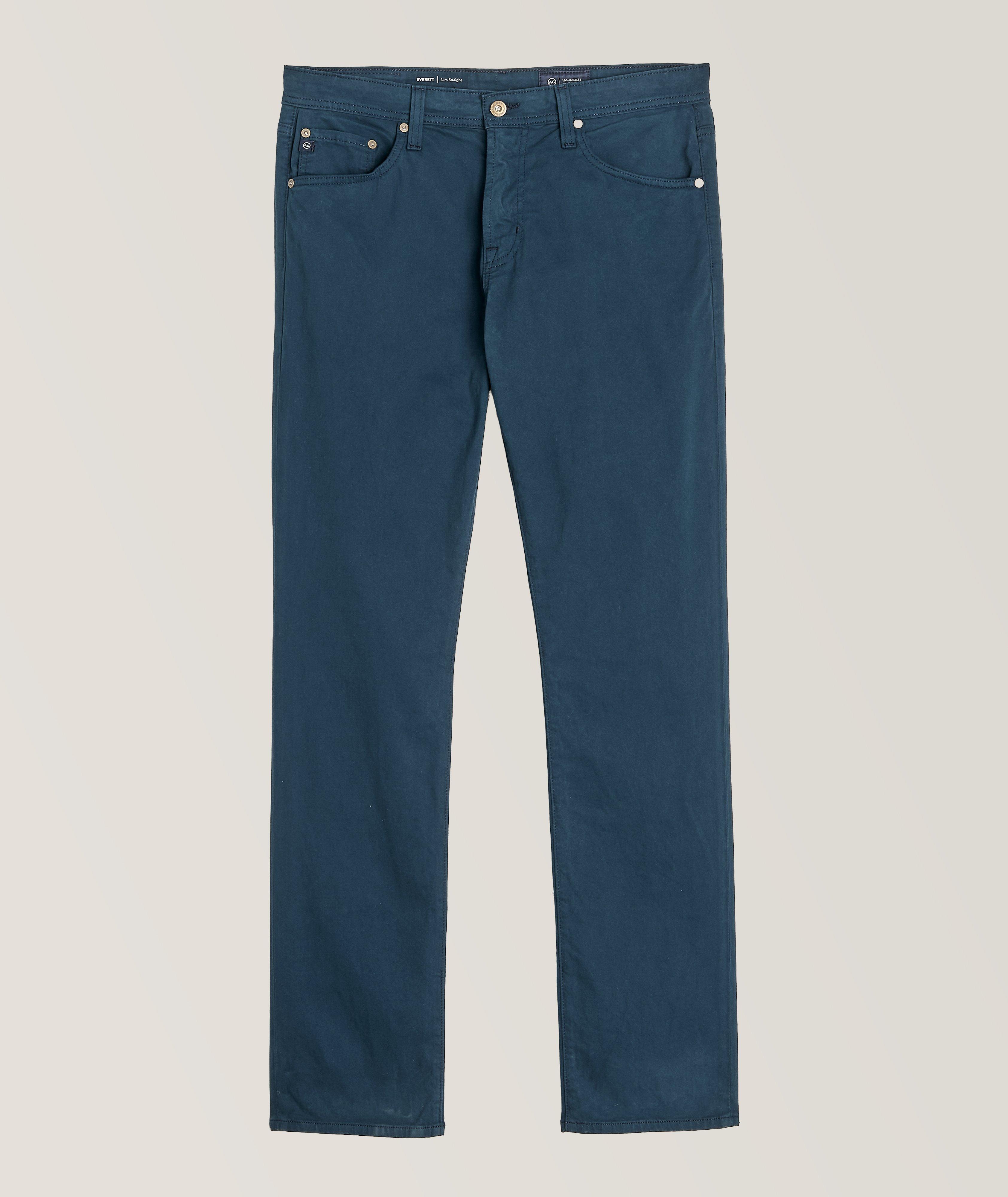 Pantalon Everett en coton extensible de coupe droite amincie image 0