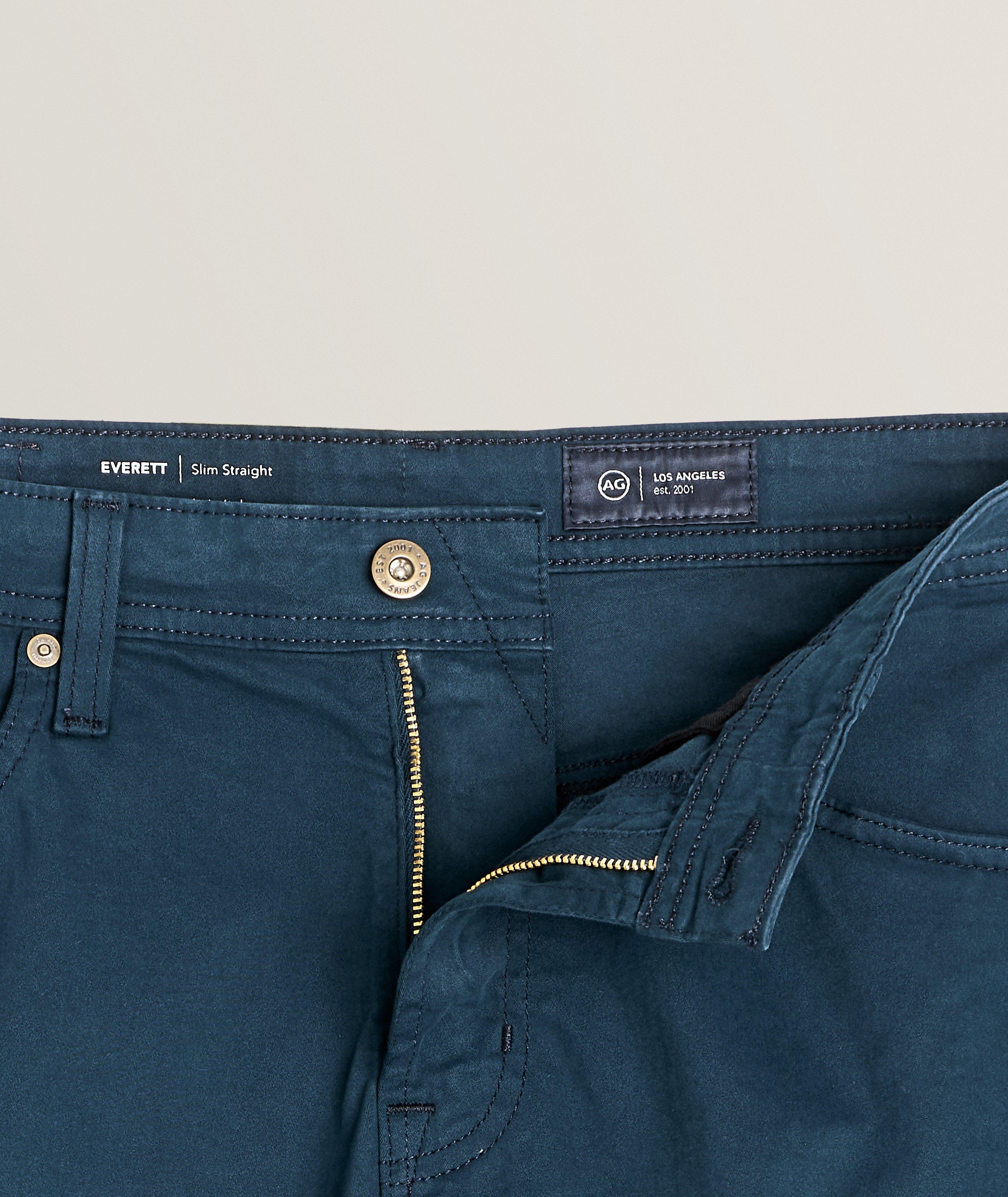 Everett Slim Straight Stretch-Cotton Pants