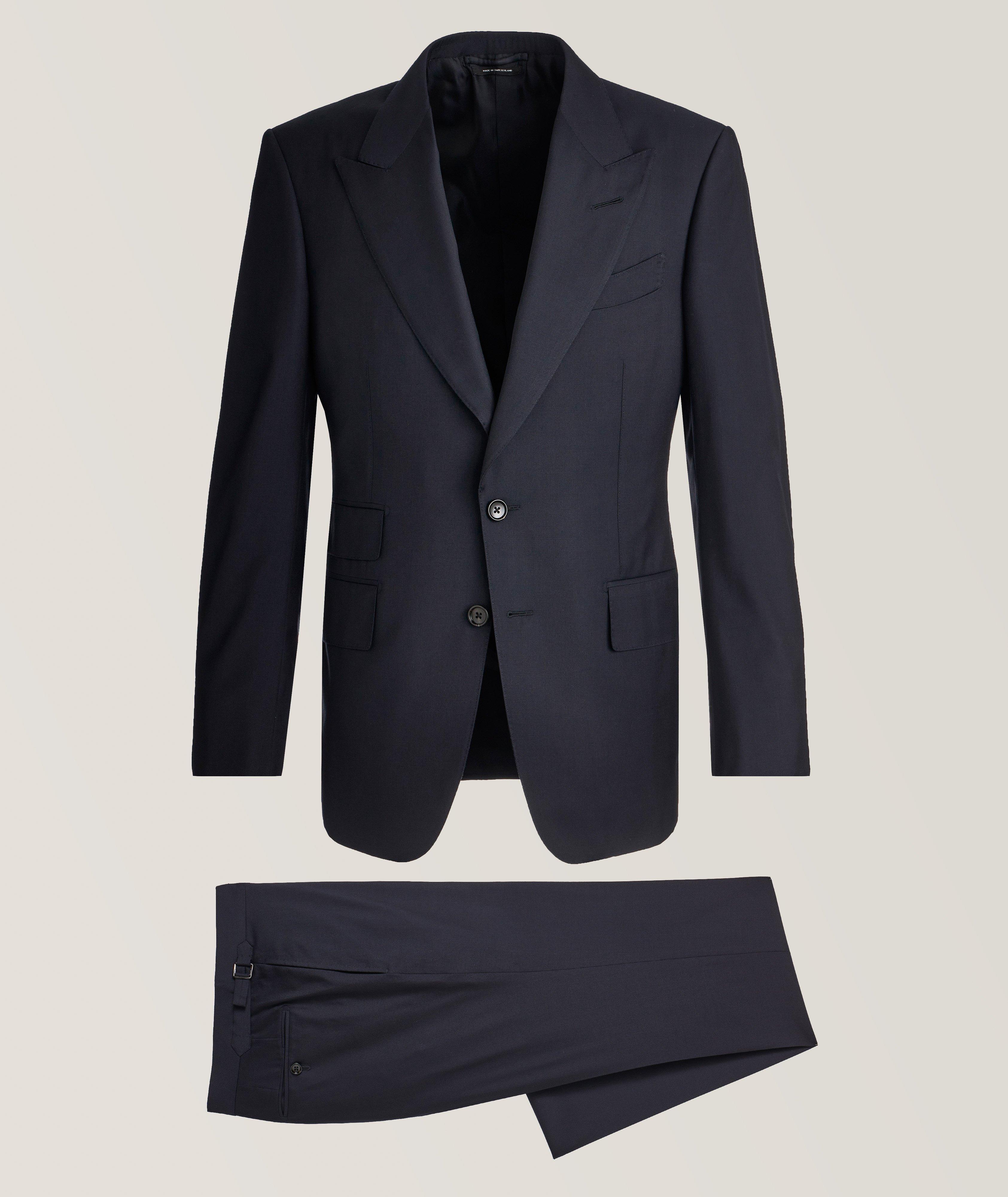 Navy Chest pocket cotton-blend twill jacket, Tom Ford