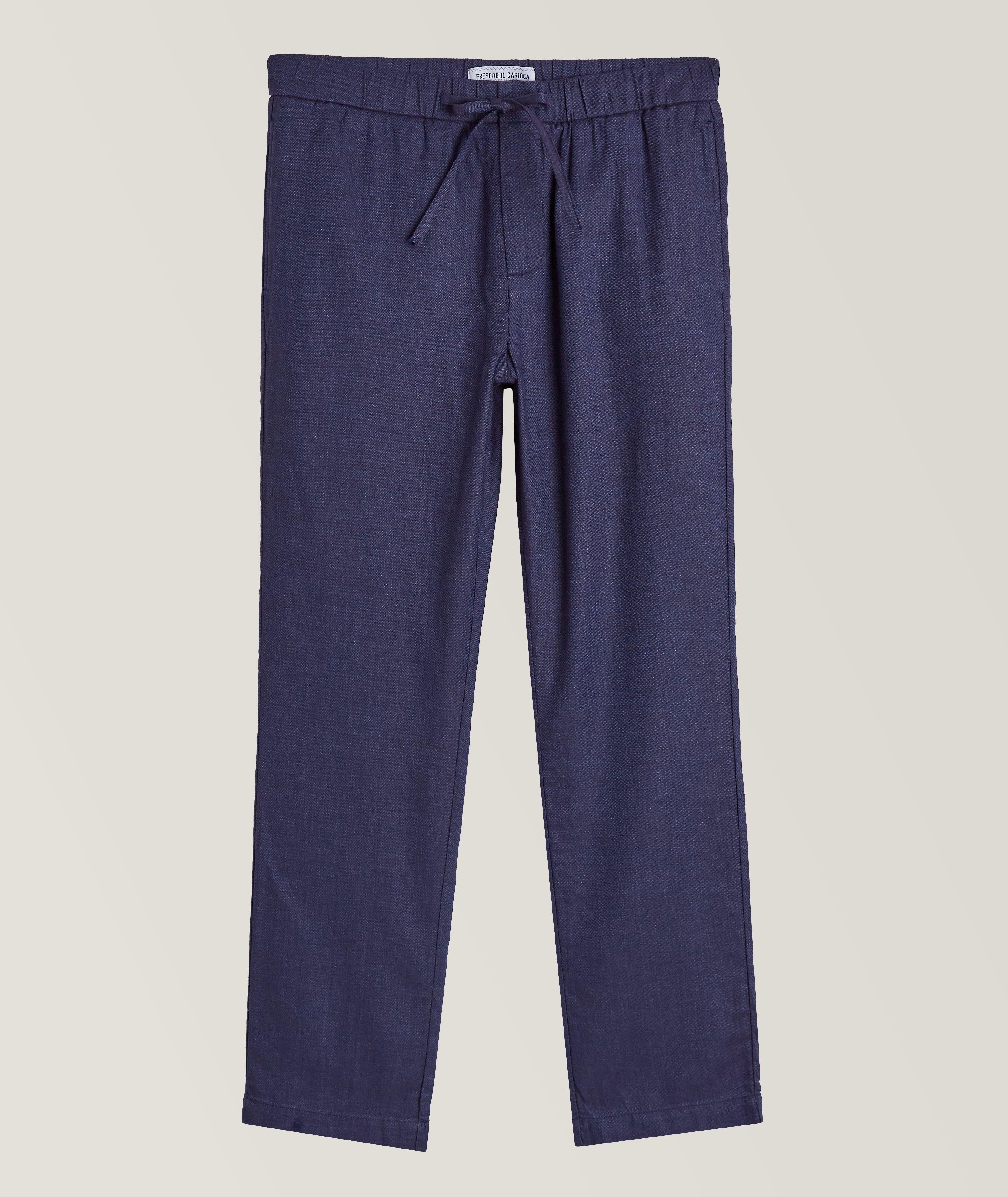 Oscar Linen-Cotton Chinos  image 0