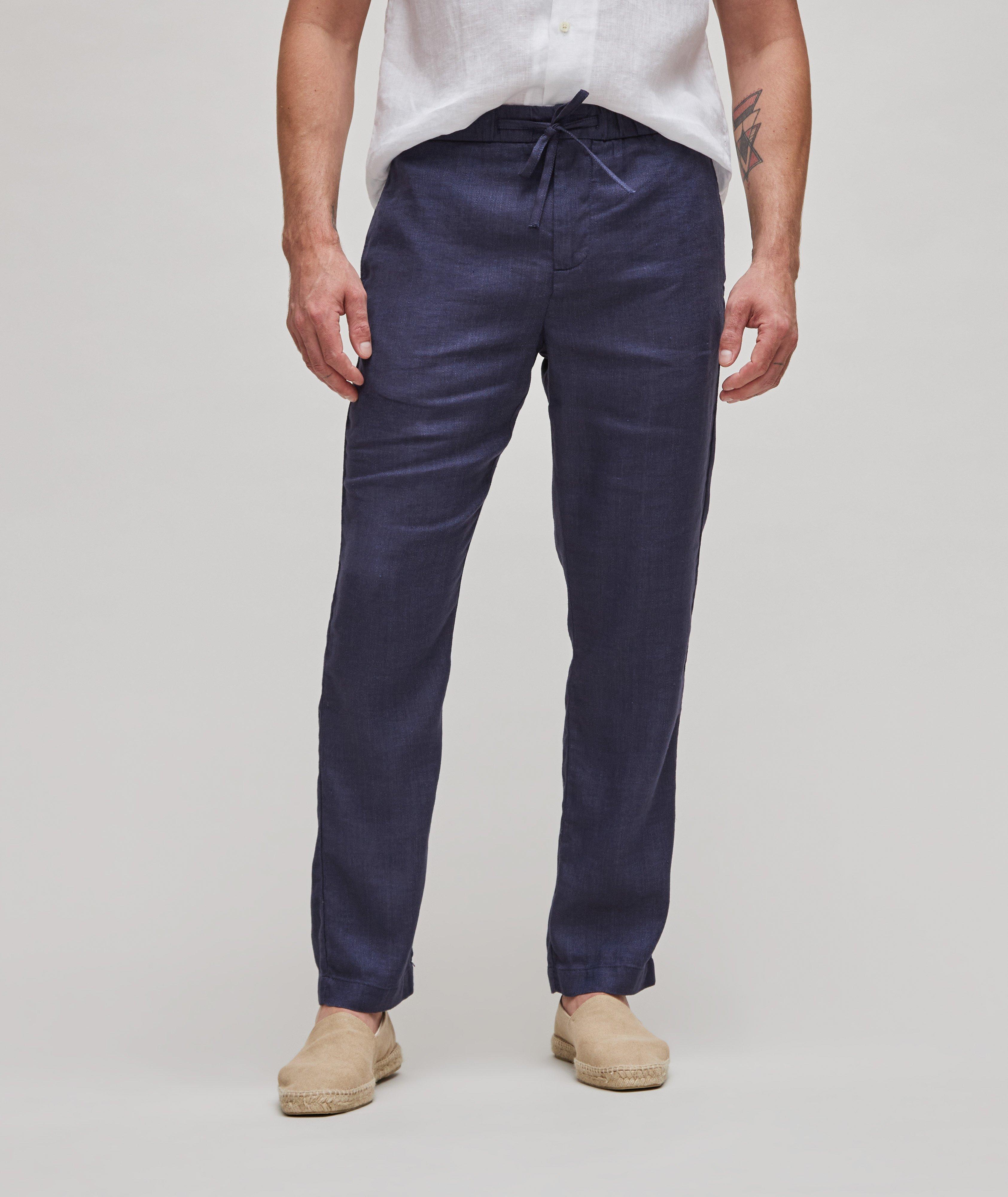 Oscar Linen-Cotton Chinos  image 1