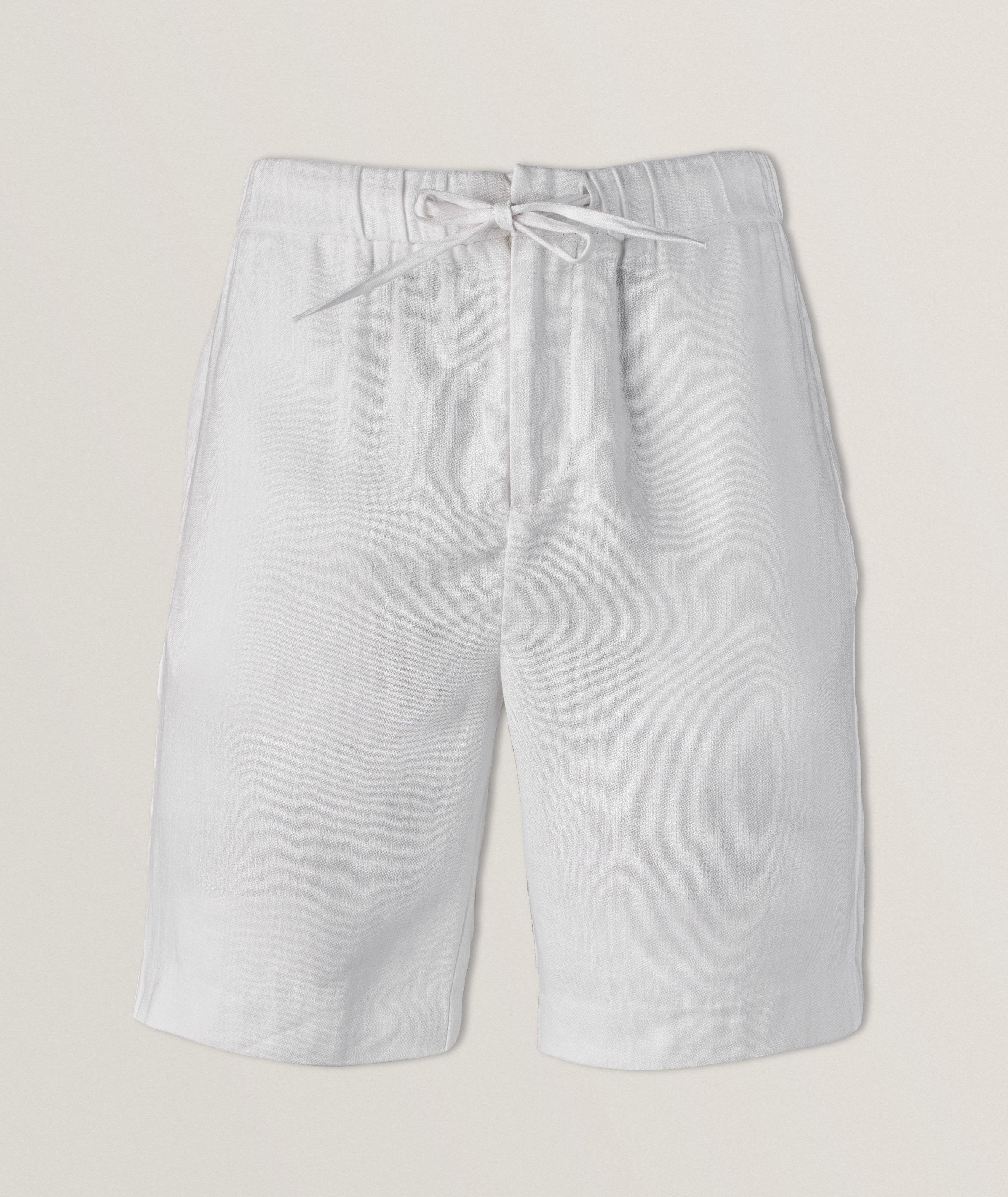 BOSS - Regular-fit shorts in linen and cotton