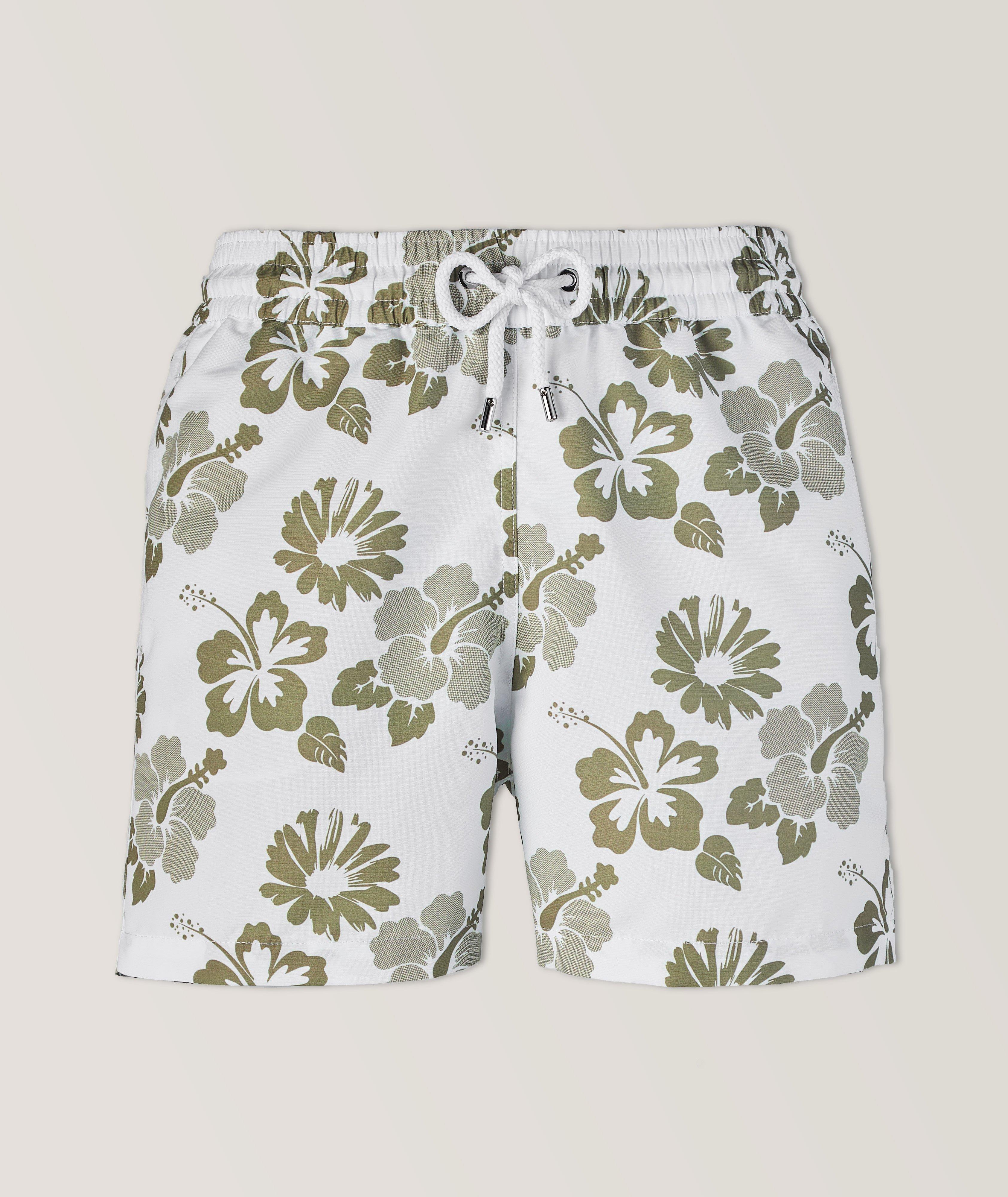 Green Mahina turtle-print recycled swim shorts