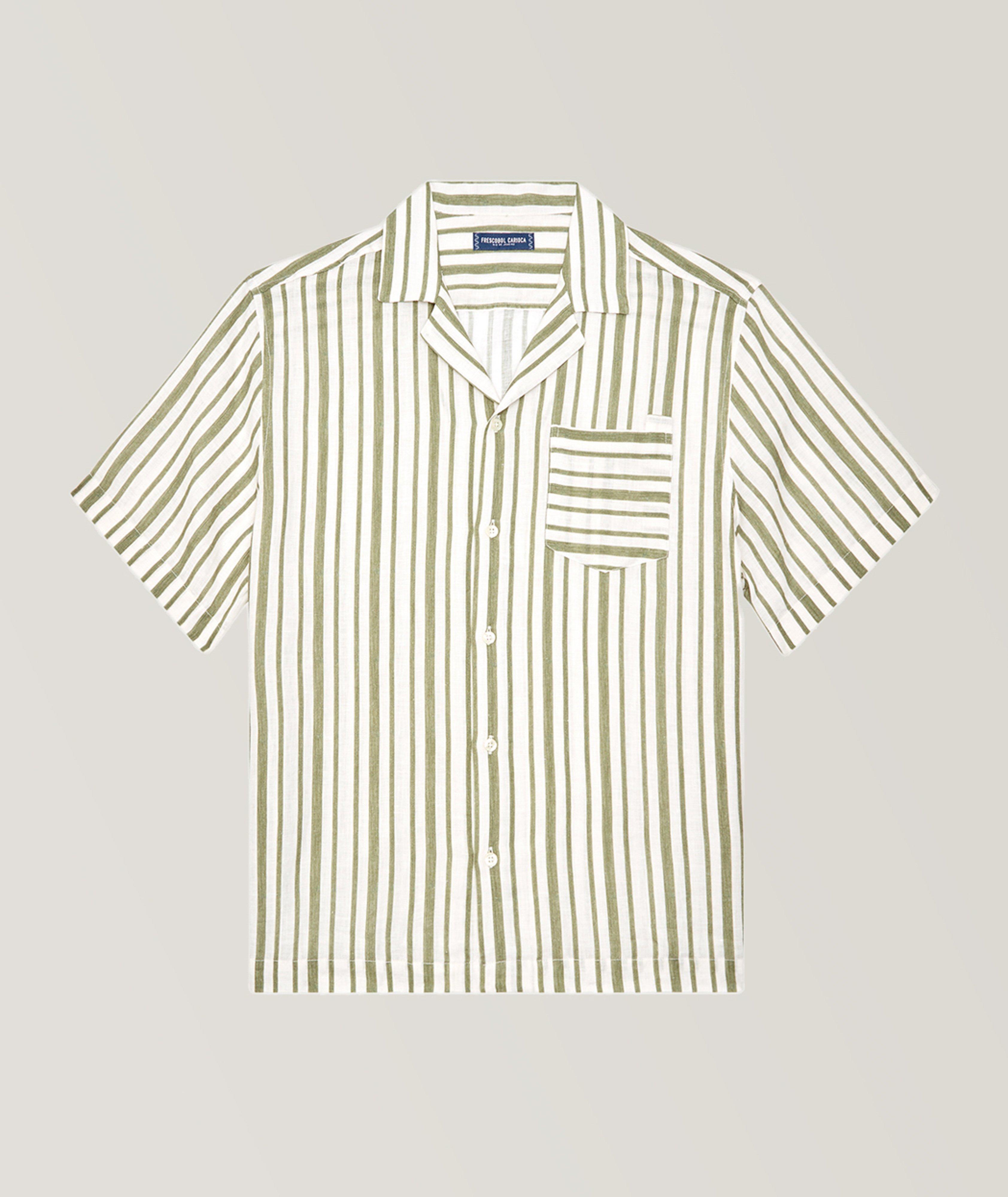 Angelo Stripe Linen Sport Shirt image 0