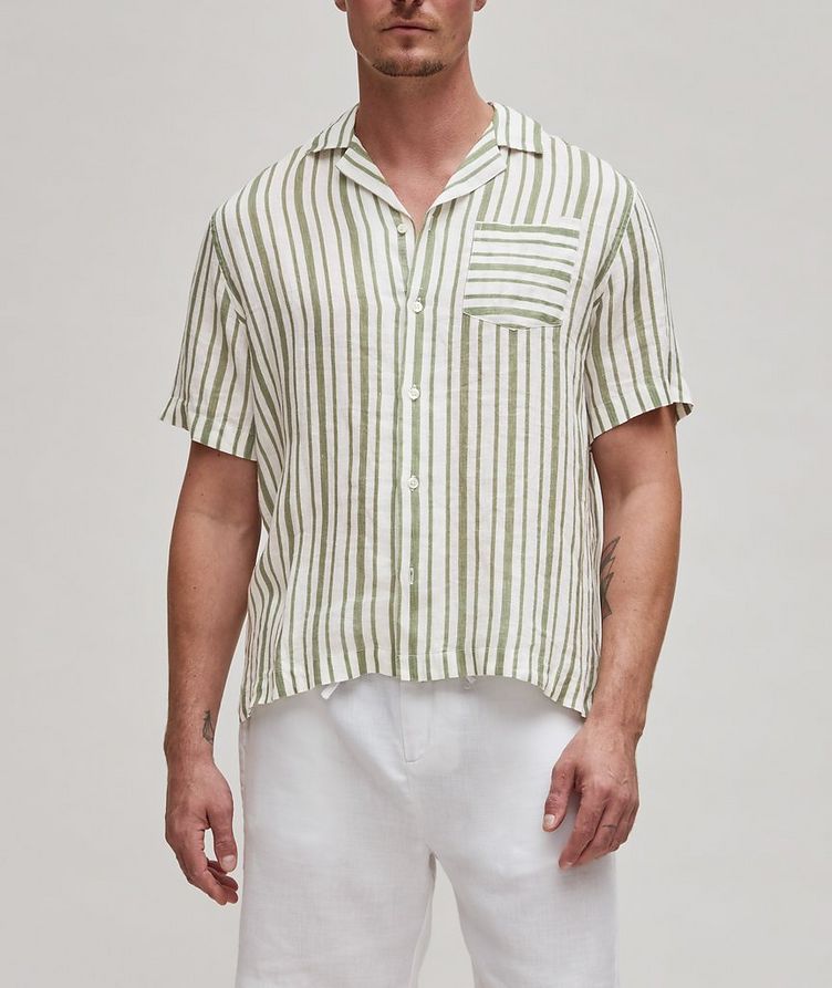 Angelo Stripe Linen Sport Shirt image 1