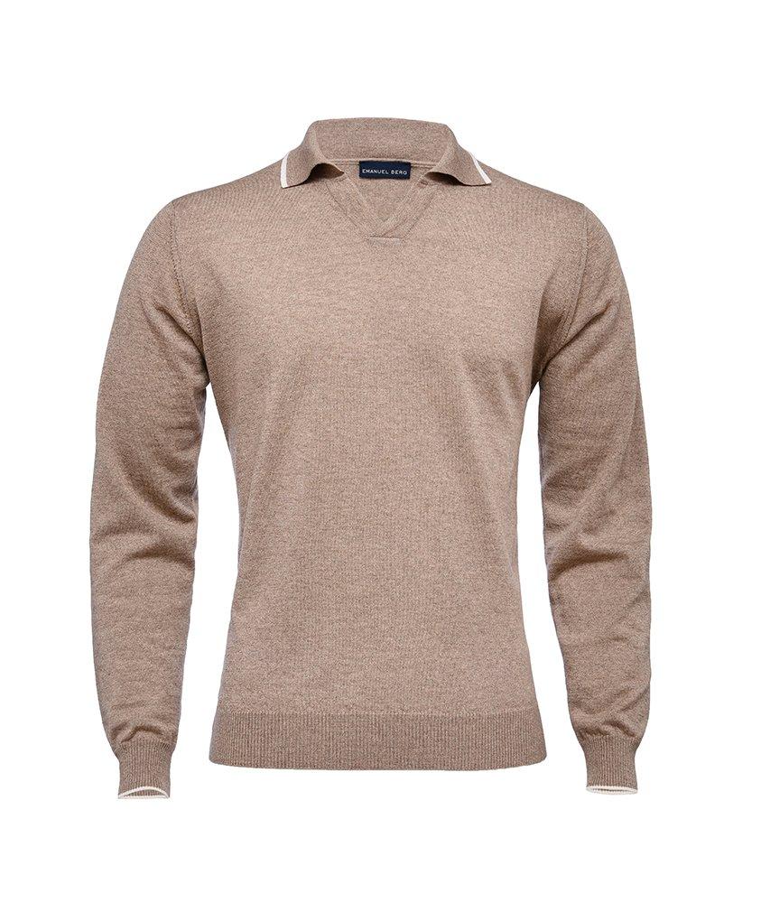 Mélange Wool-Blend Knit Polo image 0
