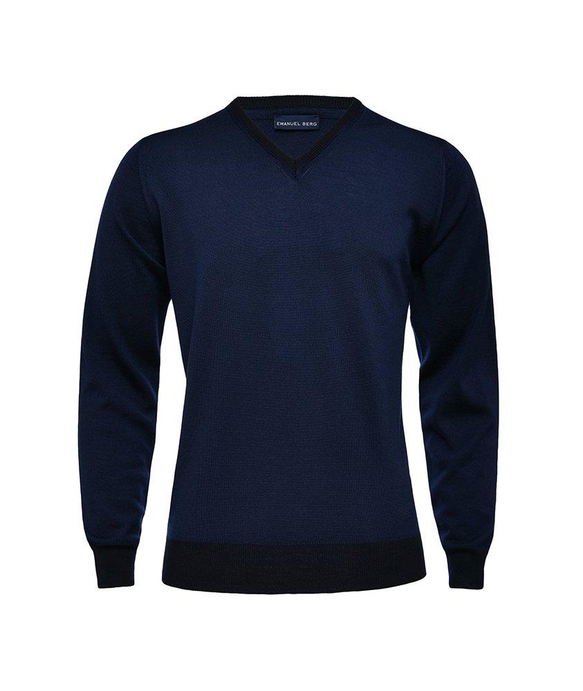 Light Gauge Mélange Merino Wool V-Neck Sweater image 0