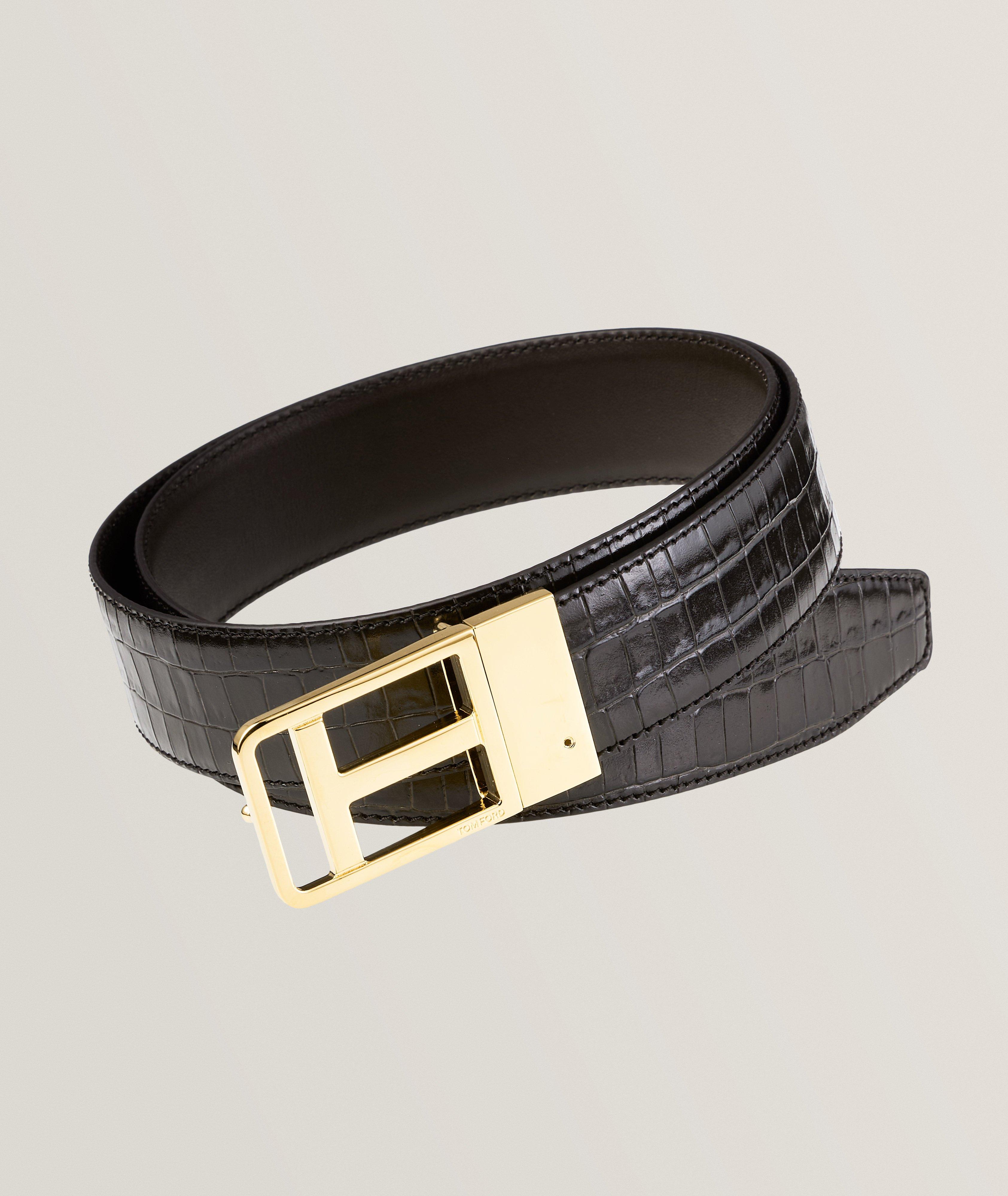 Crocodile Embossed Reversible Belt  image 0