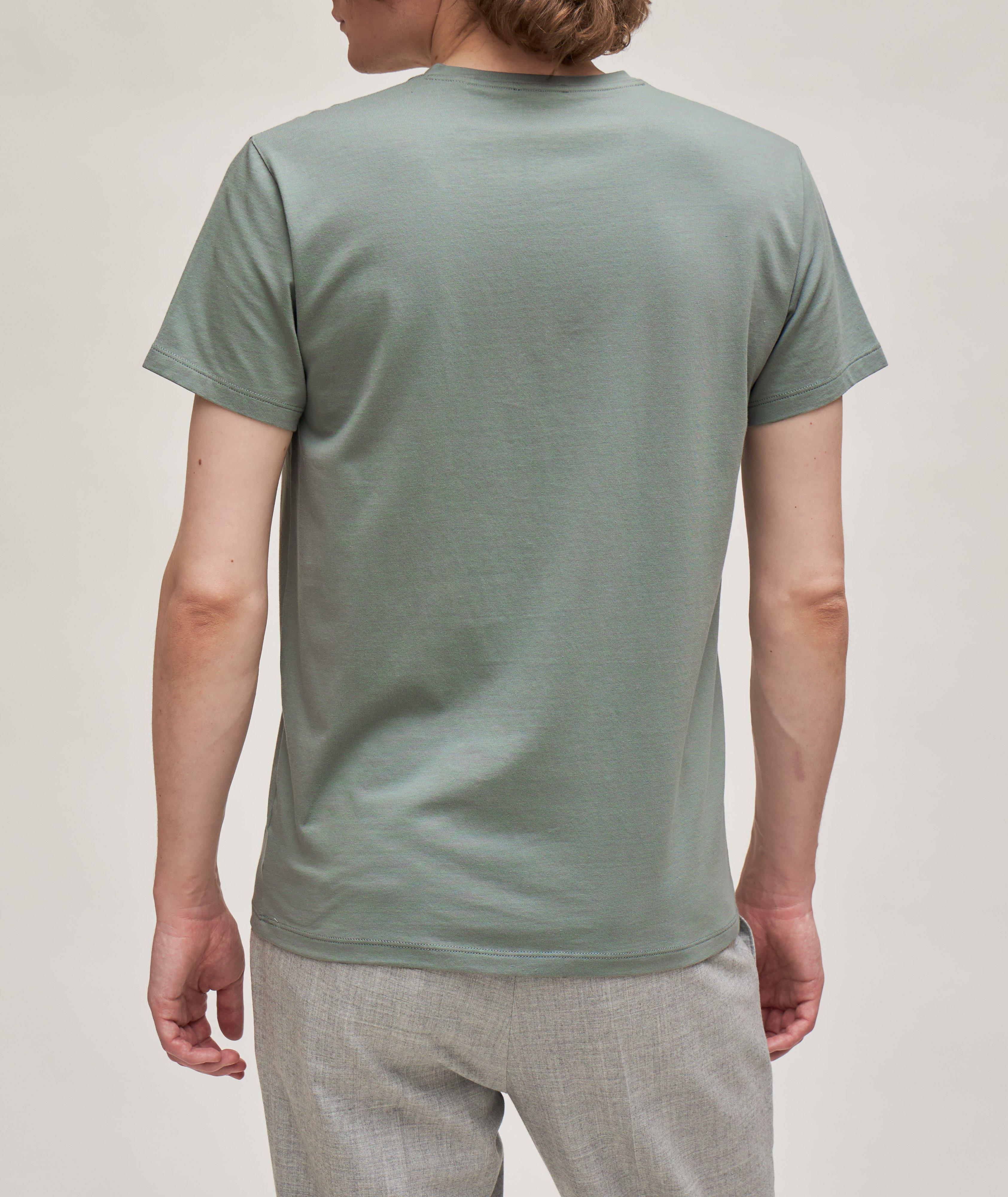 T-shirt en coton pima extensible à encolure en V image 2
