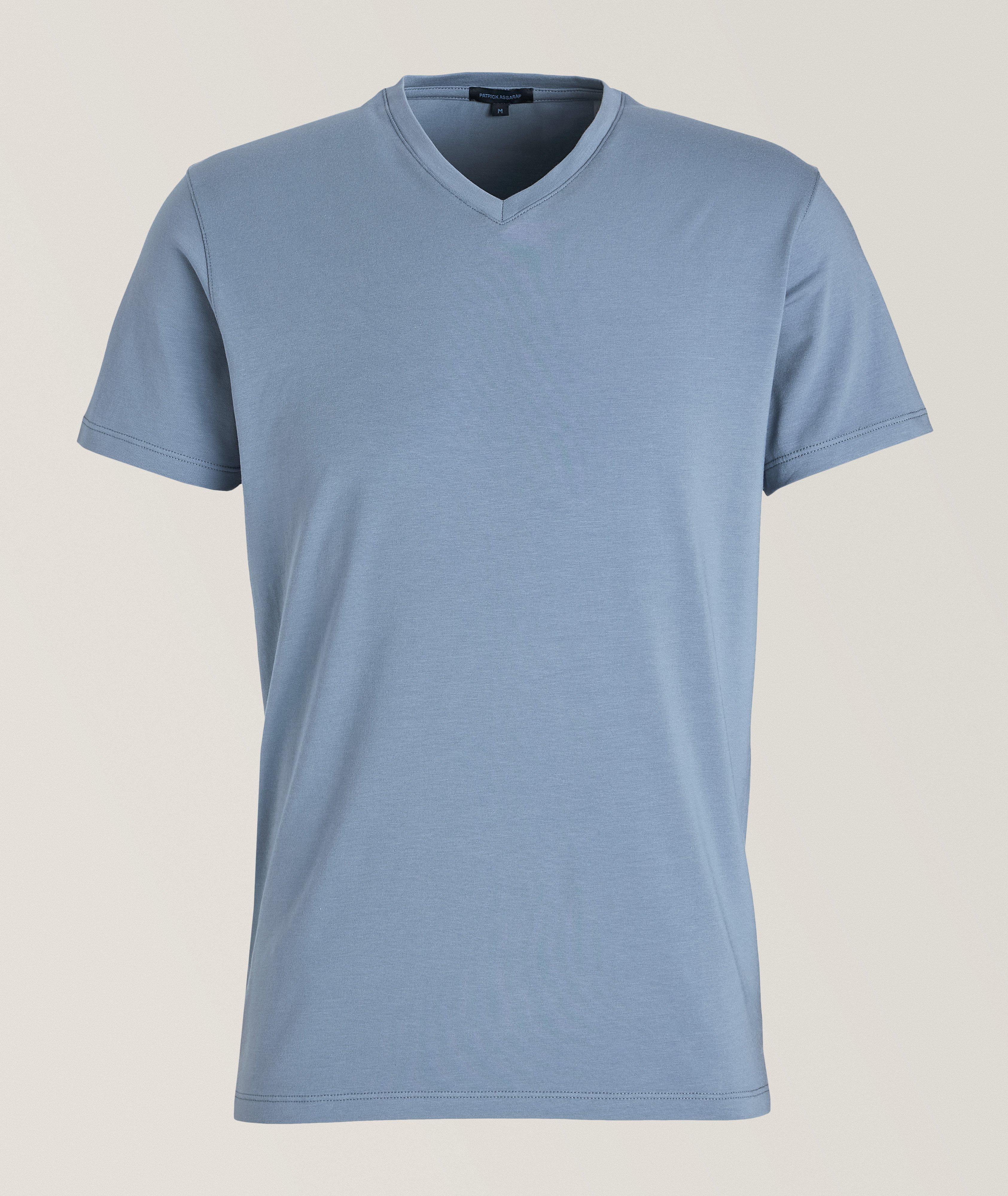 Pima Cotton-Stretch V-Neck T-Shirt image 0