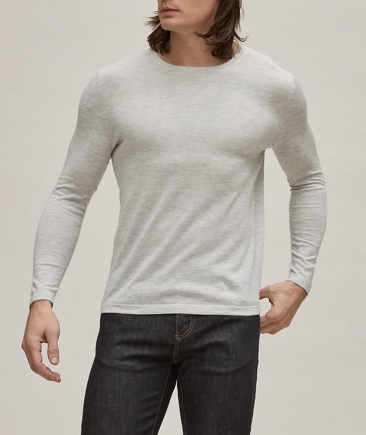 Heathered Cotton, Silk & Cashmere Sweater image 1