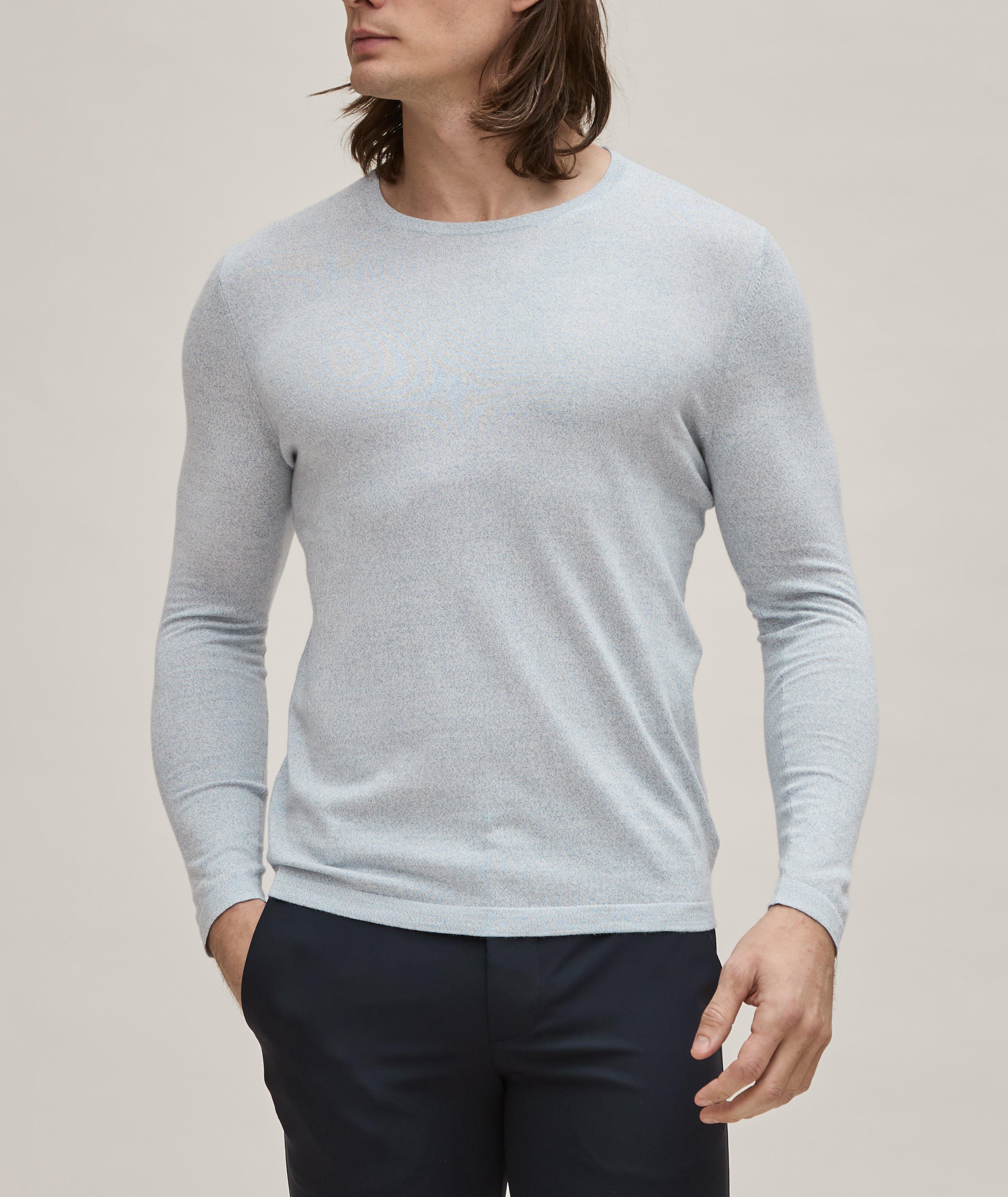 Heathered Cotton, Silk & Cashmere Sweater image 1