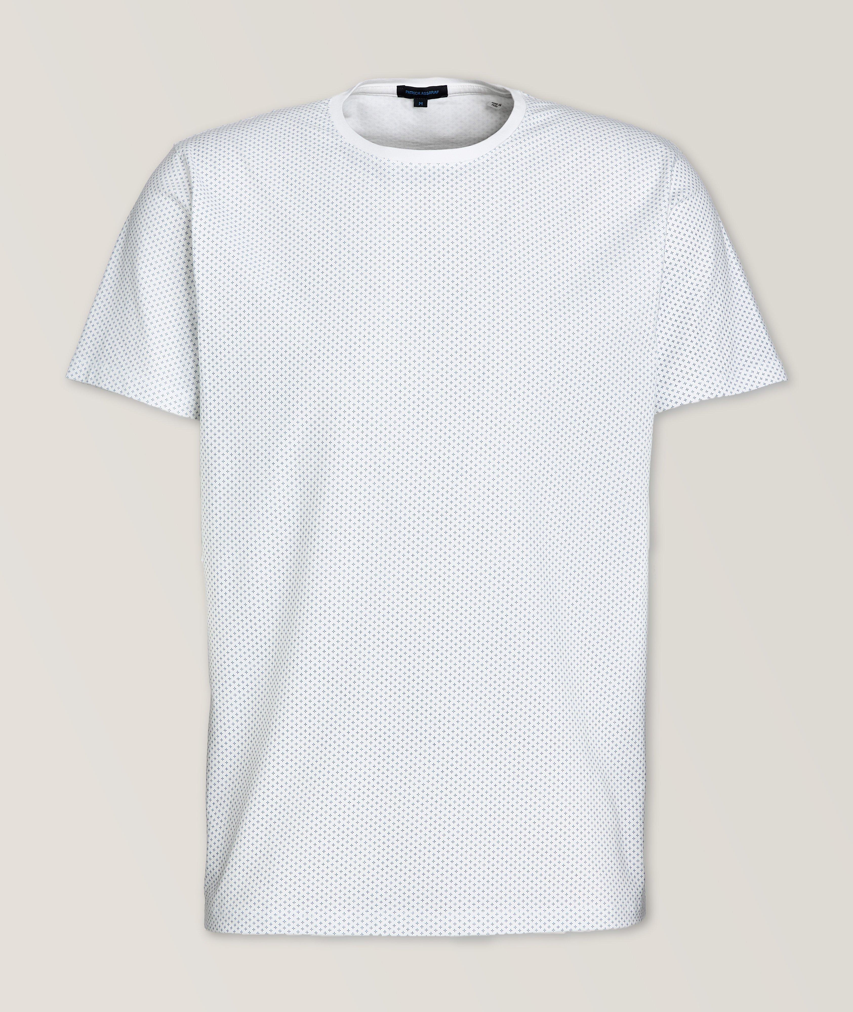 T-shirt en coton pima extensible à petit motif image 0