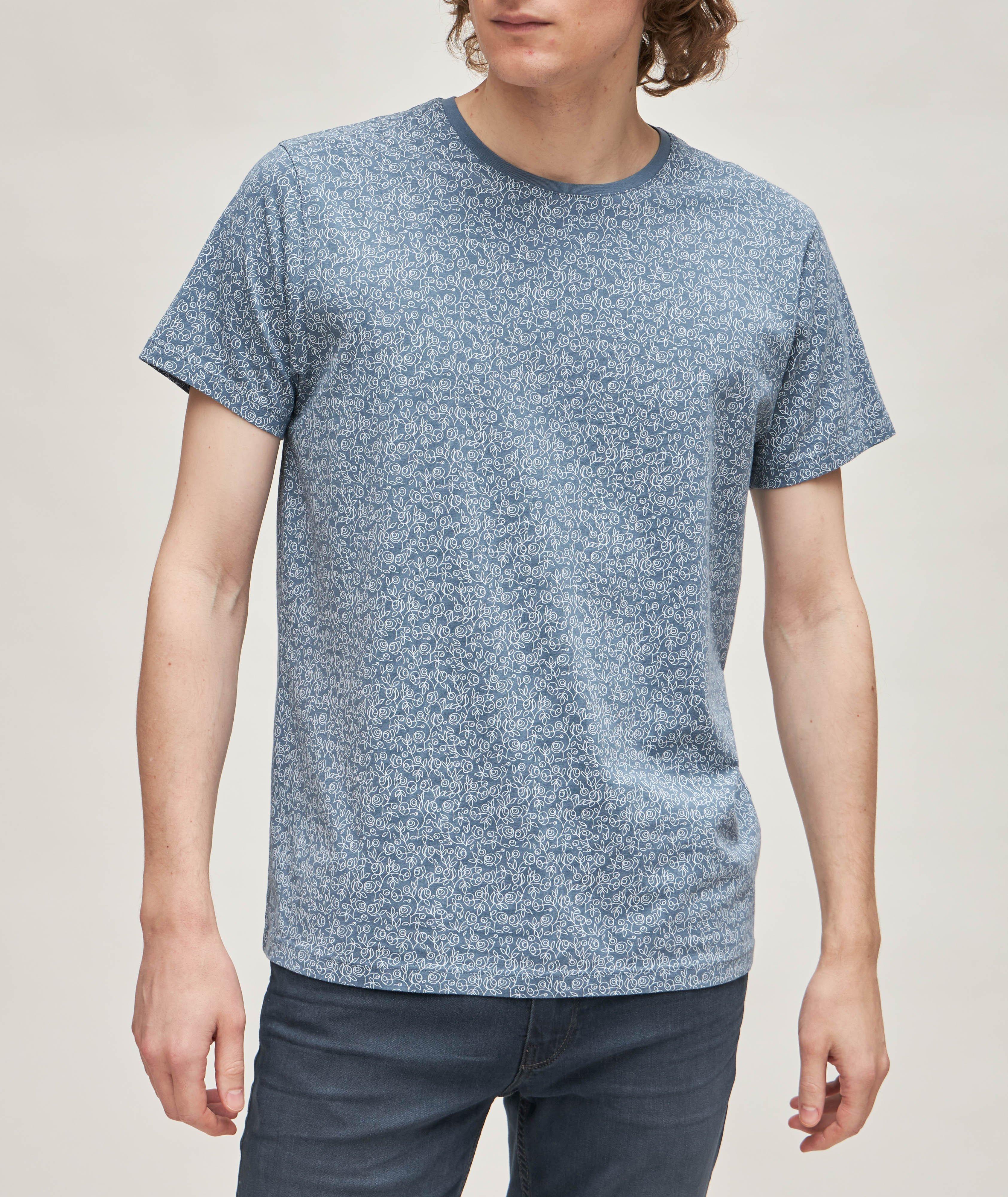 T-shirt en coton pima extensible à motif floral image 1