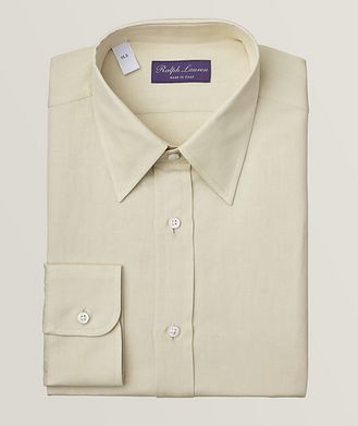 Ralph Lauren Purple Label Harrison Shantung Silk-Linen Dress Shirt