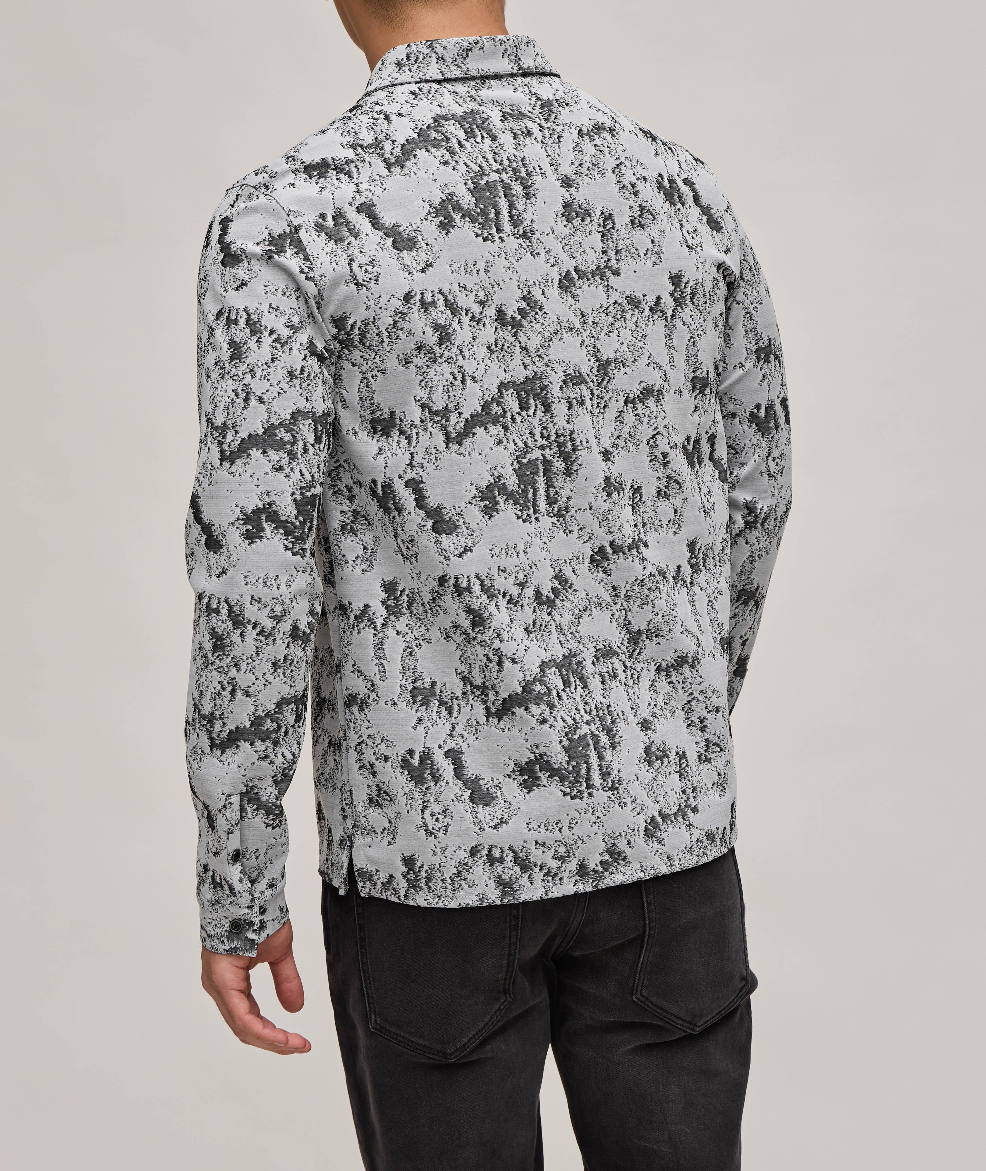 Distressed Print Stretch-Fabric Sport Shirt  image 2