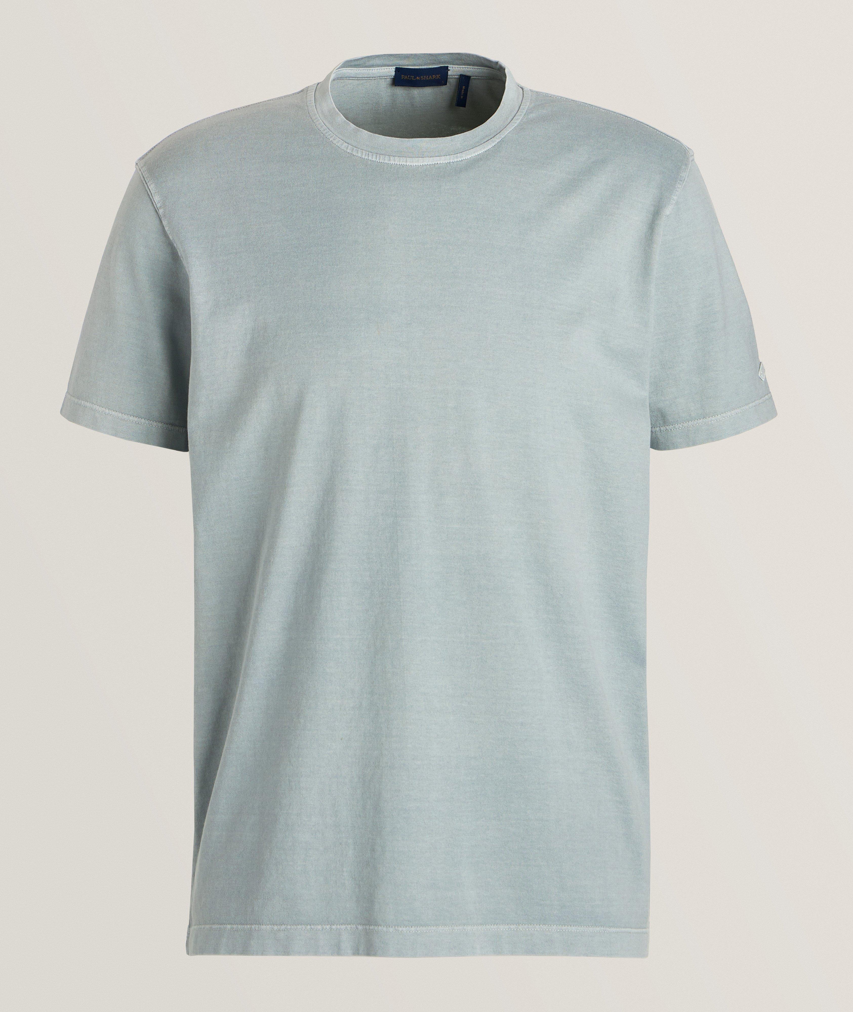 T-shirt en coton teint en pièce image 0