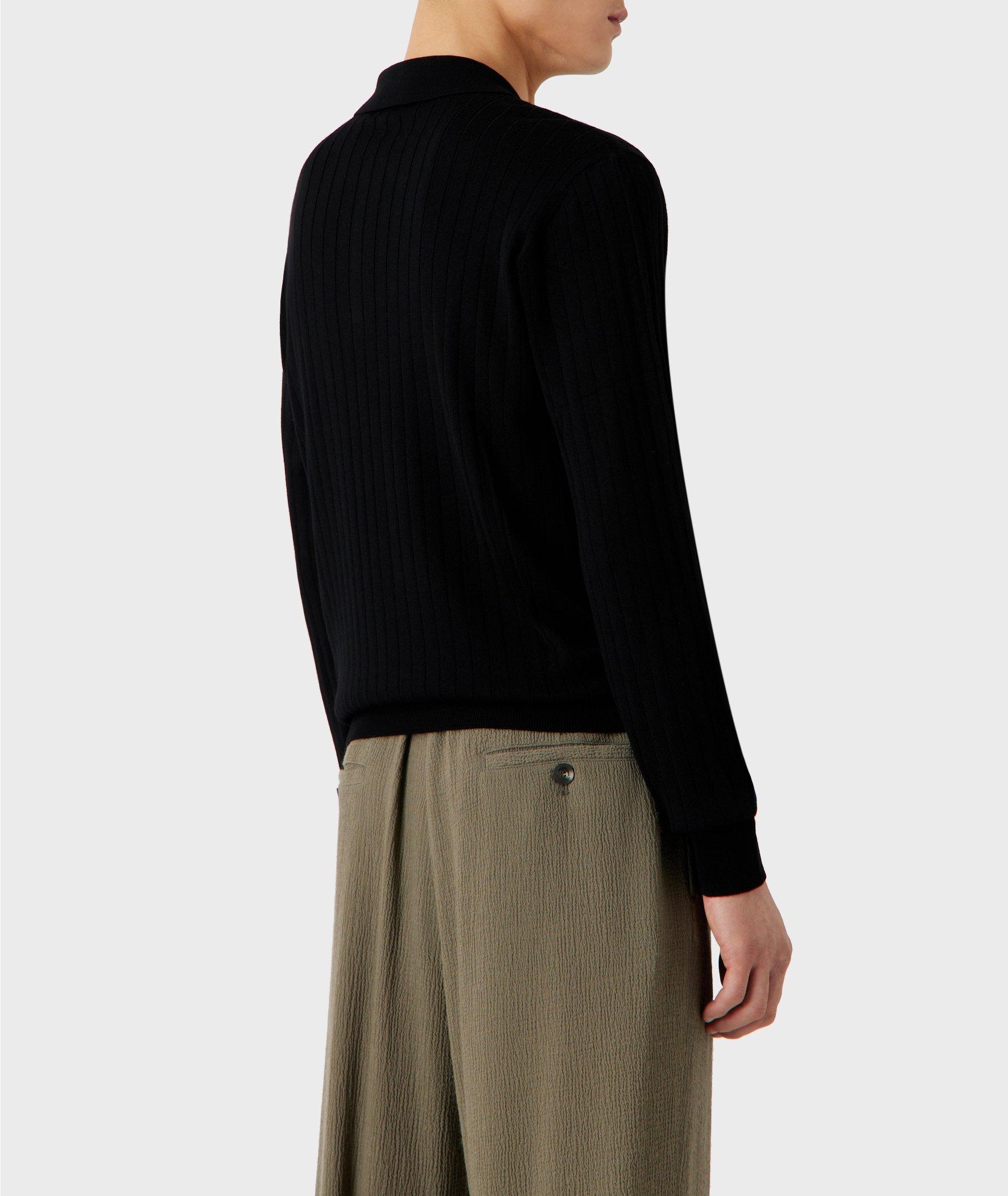 Ribbed Knit Quarter Zip Polo image 2