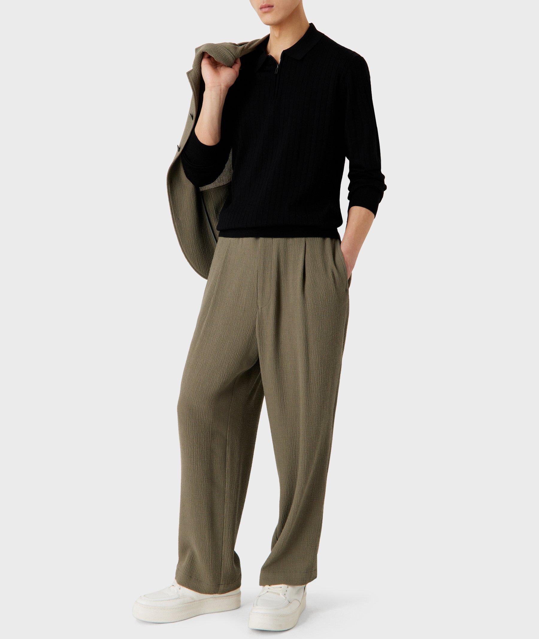 Ribbed Knit Quarter Zip Polo image 4