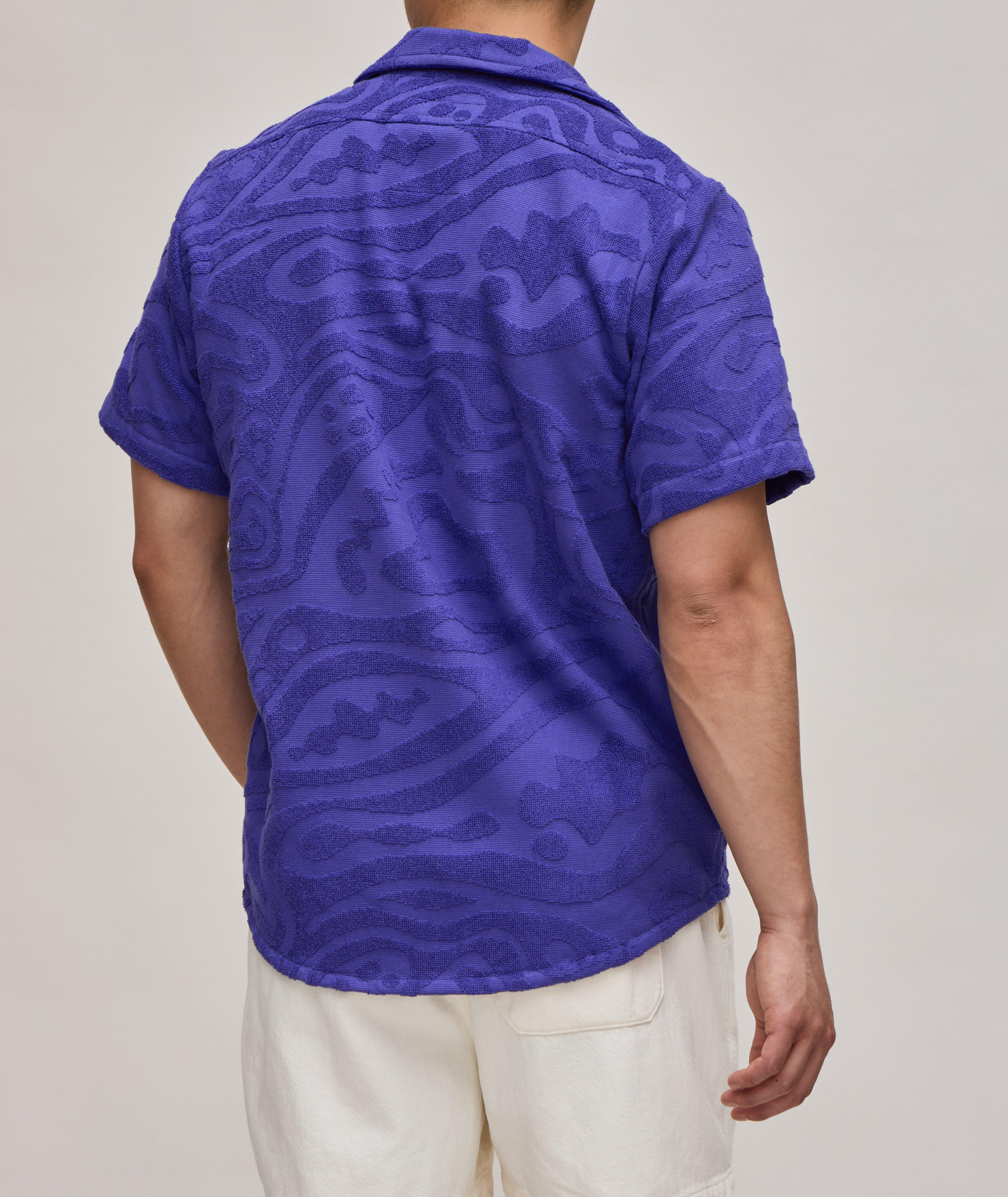 Wavy Terry Cotton Camp Shirt image 2
