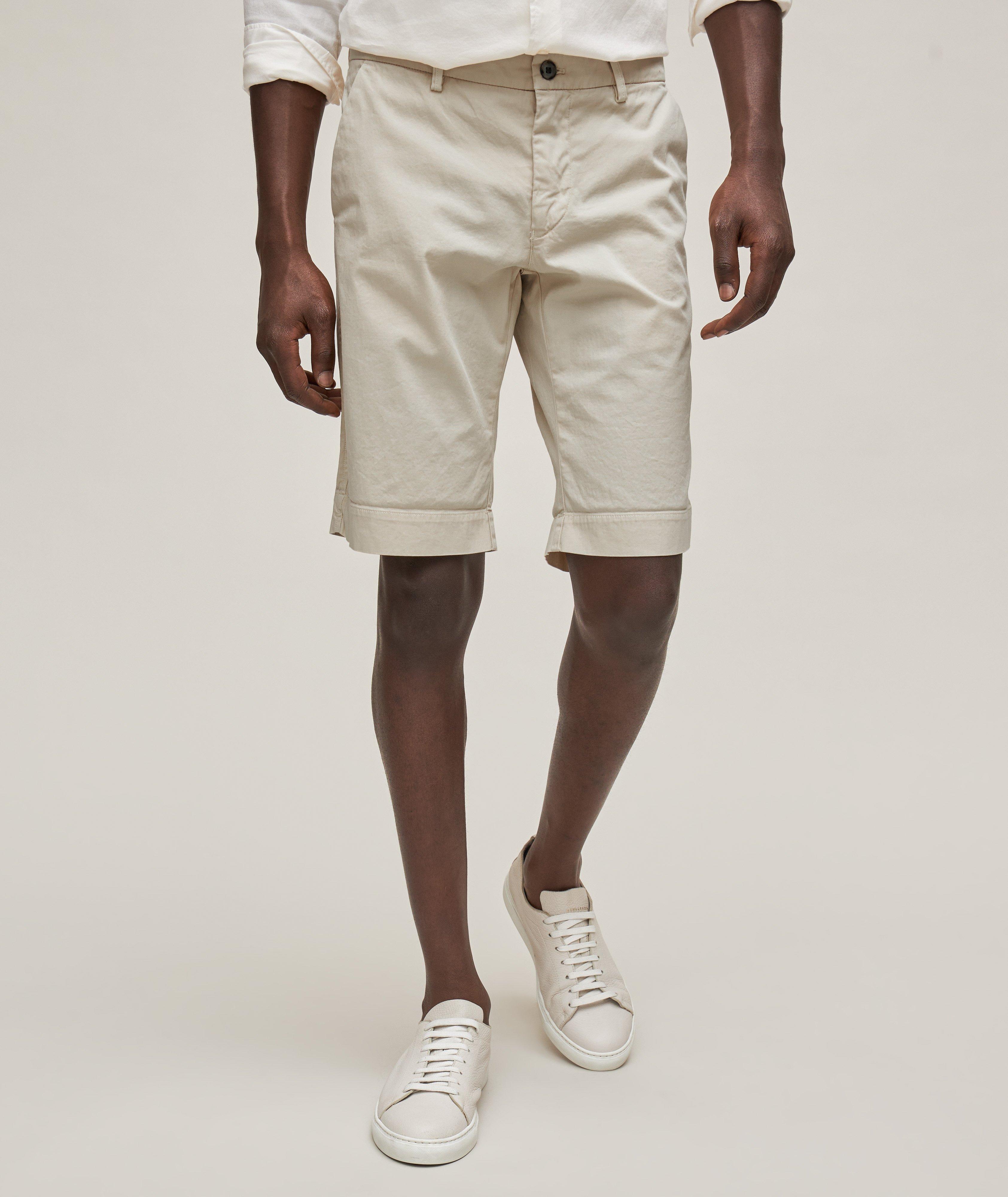 Solid Torino Stretch-Cotton Bermuda Shorts image 1