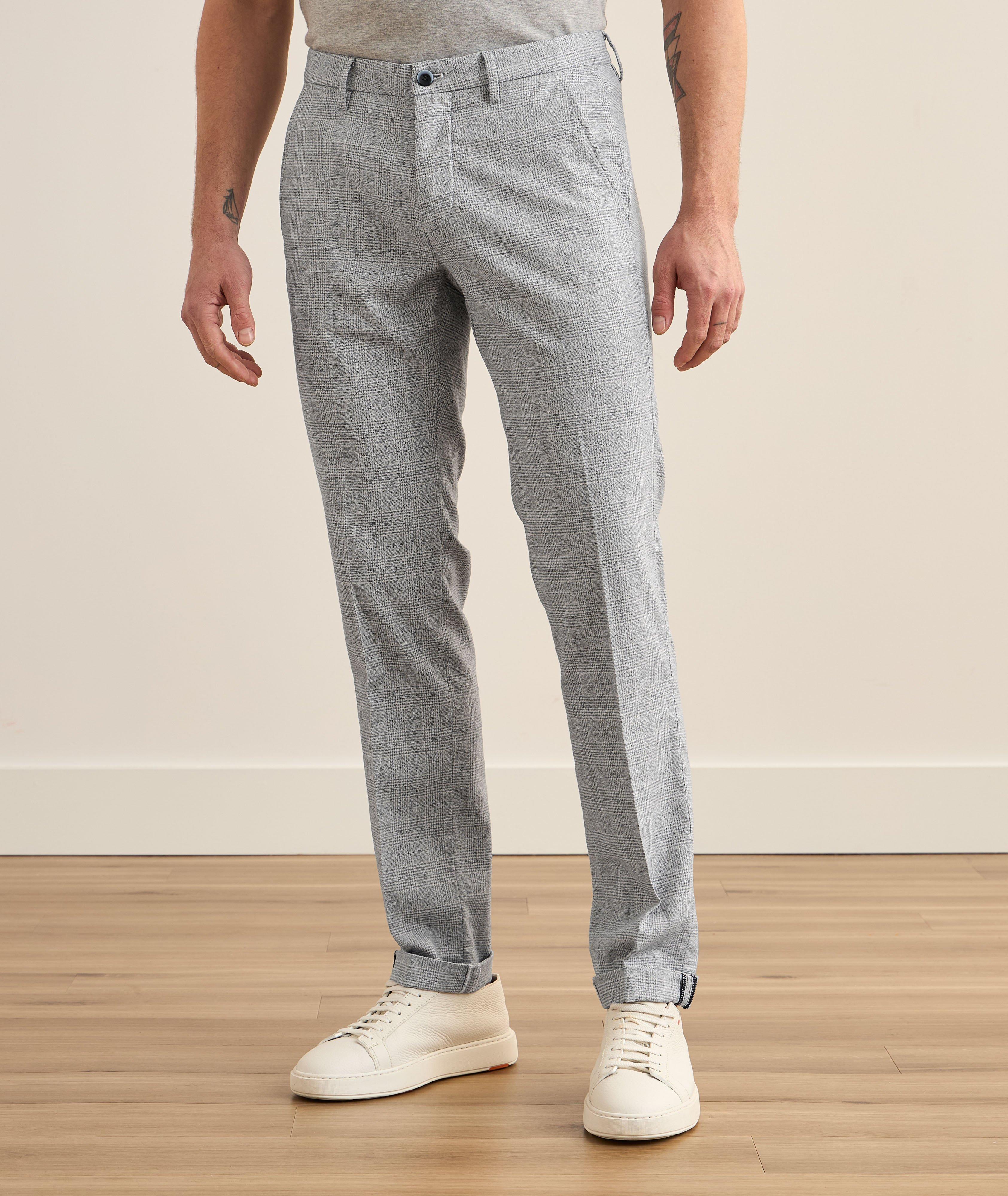 Chino en twill de coton à carreaux prince-de-Galles image 4