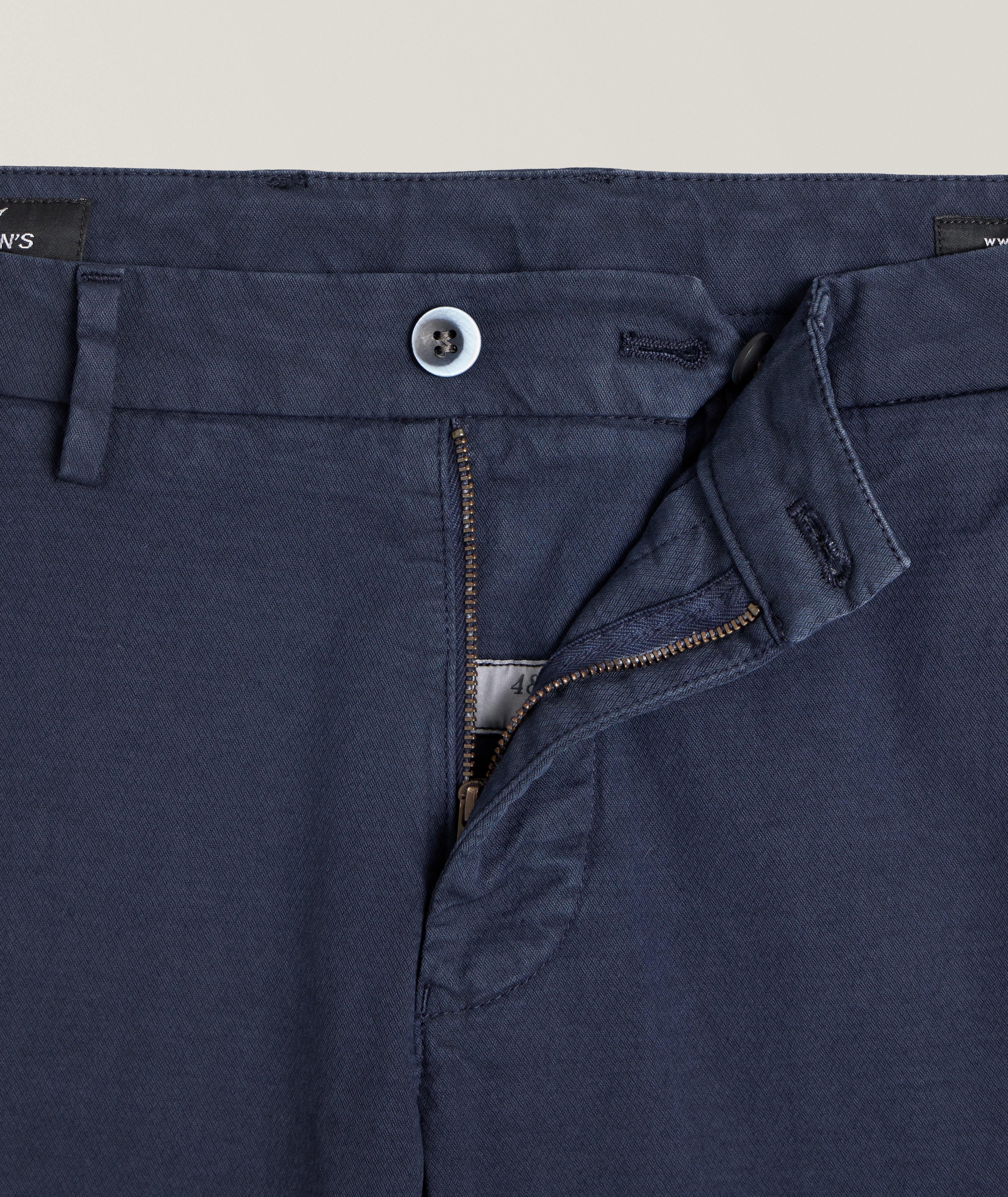 Pantalon en coton extensible à motif quadrillé image 1