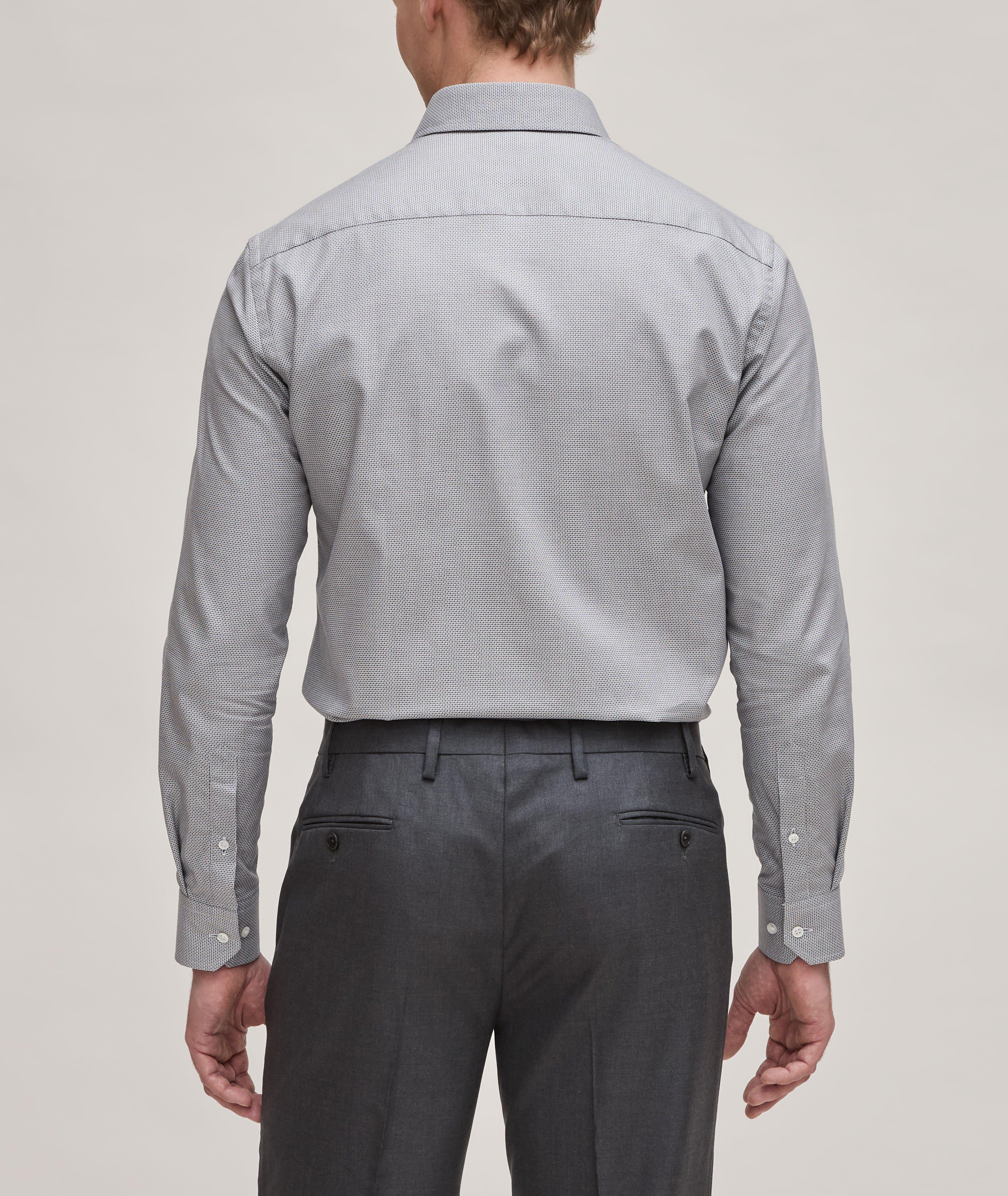 Chemise habillée en twill de coton à motif géométrique image 2