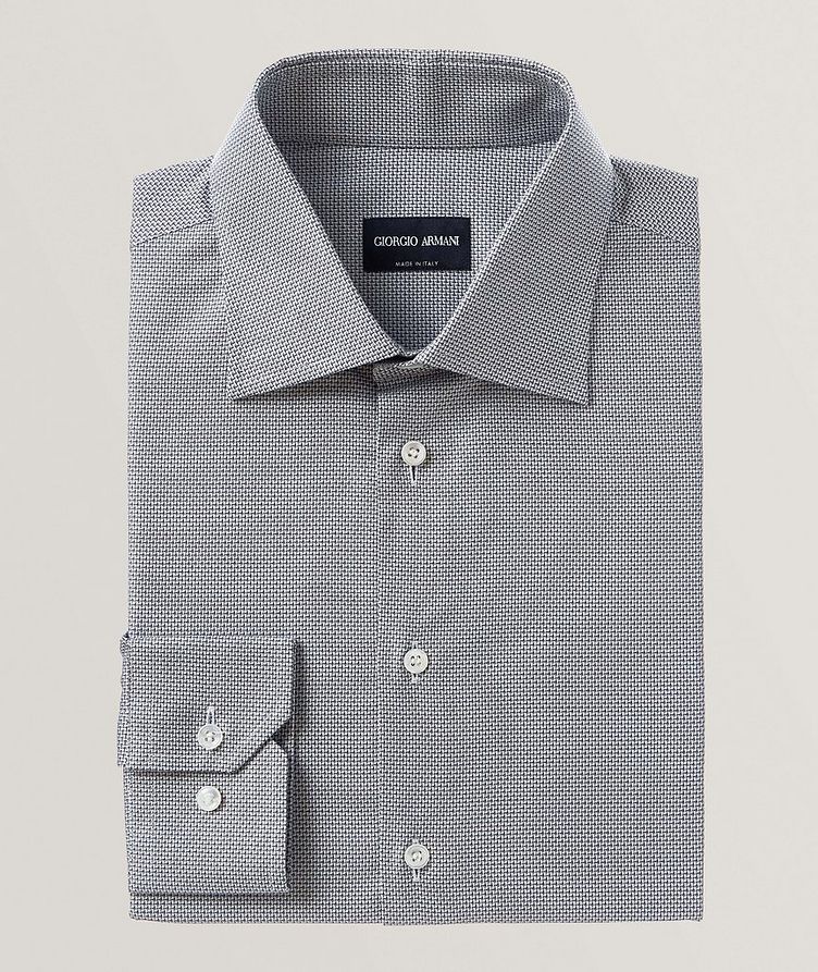 Geometric Twill Cotton Dress Shirt image 0