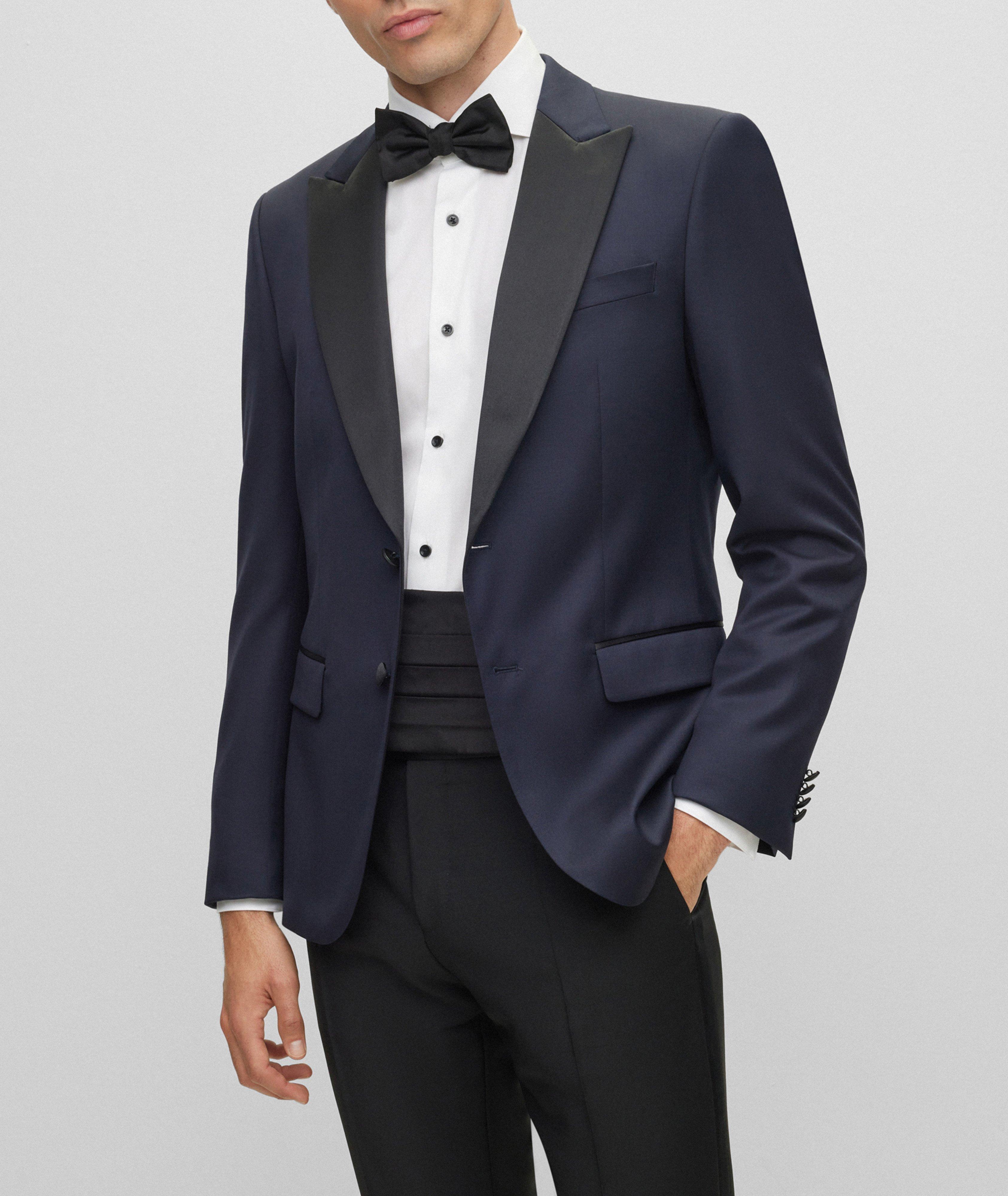 Super 120s Virgin Wool Serge Tuxedo Jacket image 4