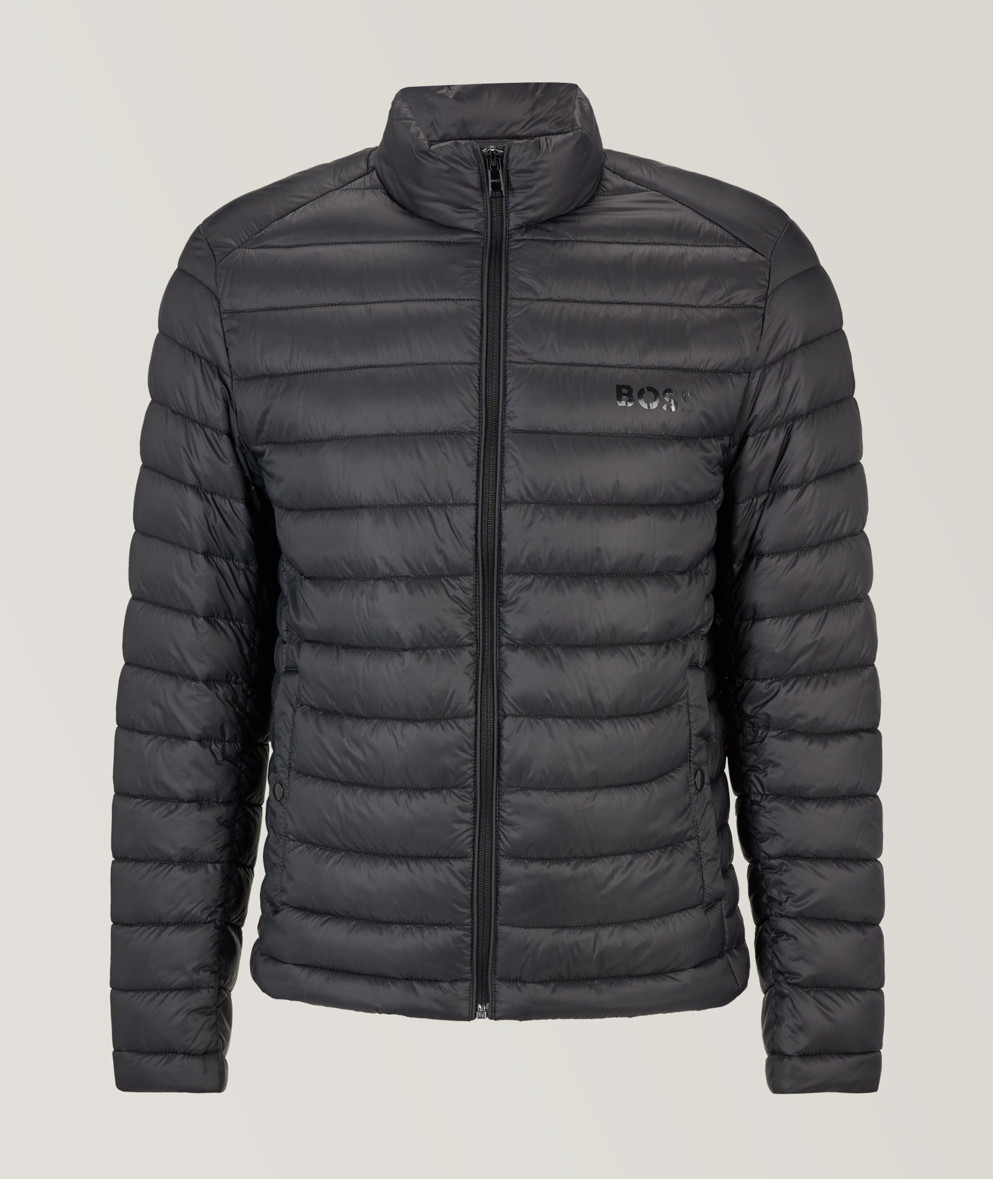 BOSS - Water-repellent padded jacket with tonal logo