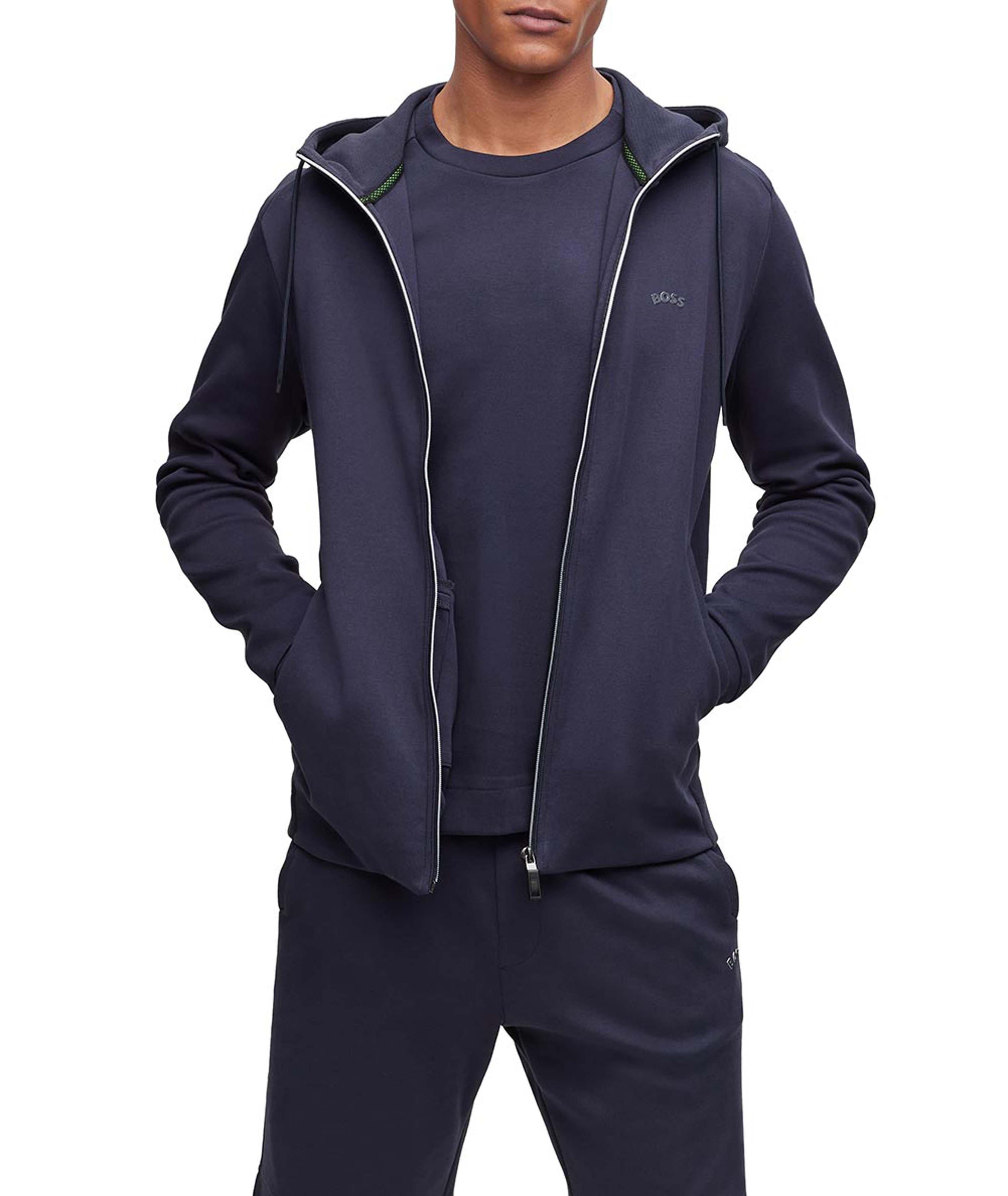 Interlock Cotton Piqué Hooded Sweater image 1