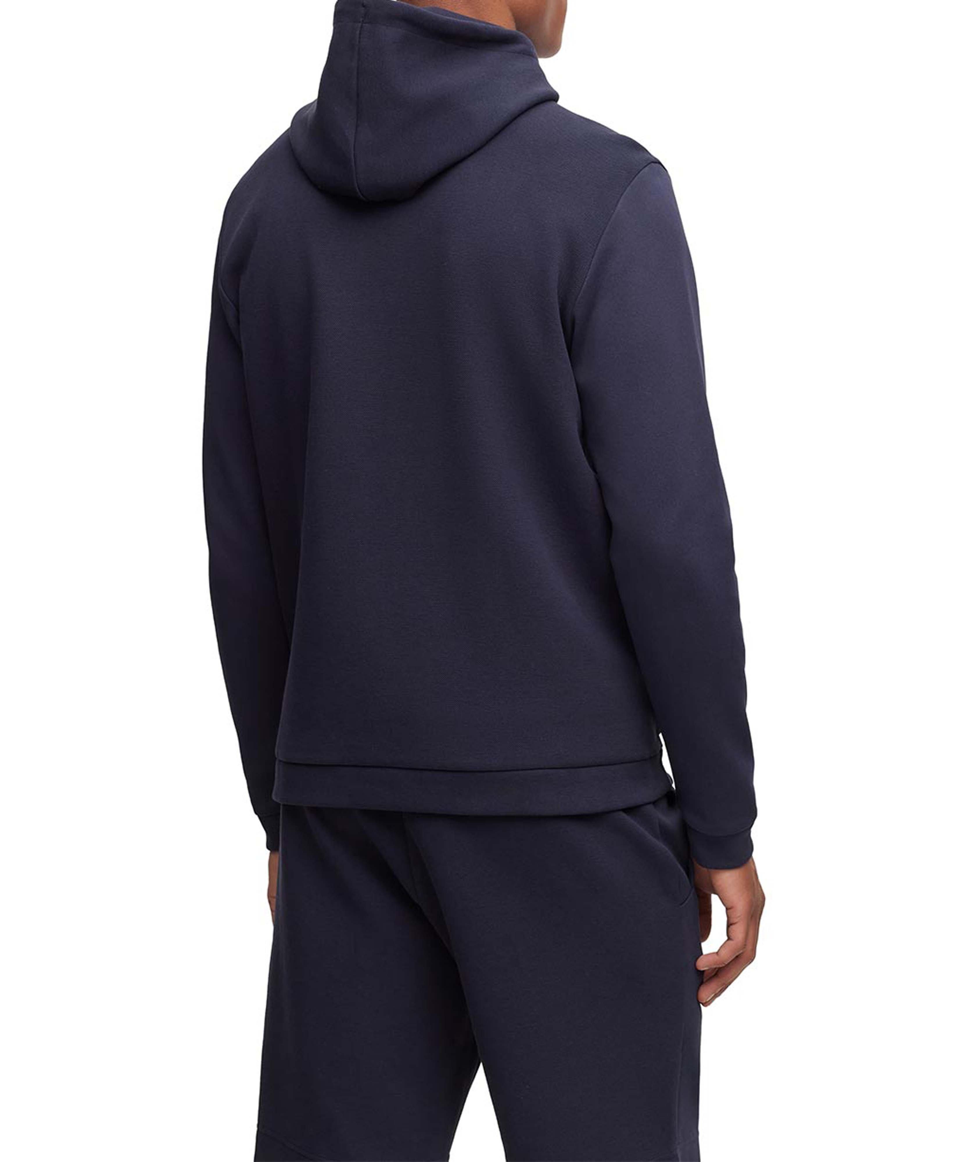 Interlock Cotton Piqué Hooded Sweater image 2