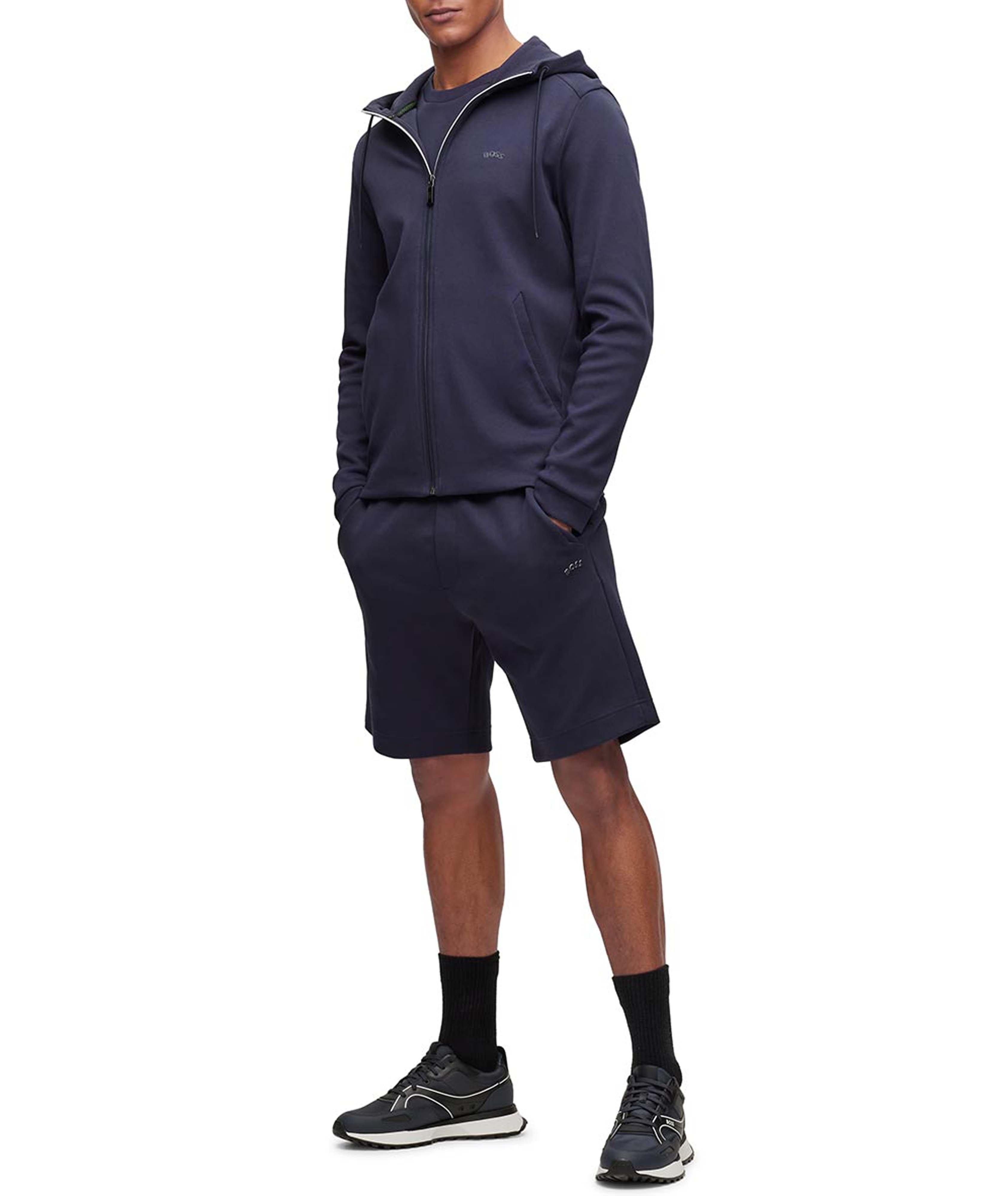 Interlock Cotton Piqué Hooded Sweater image 4